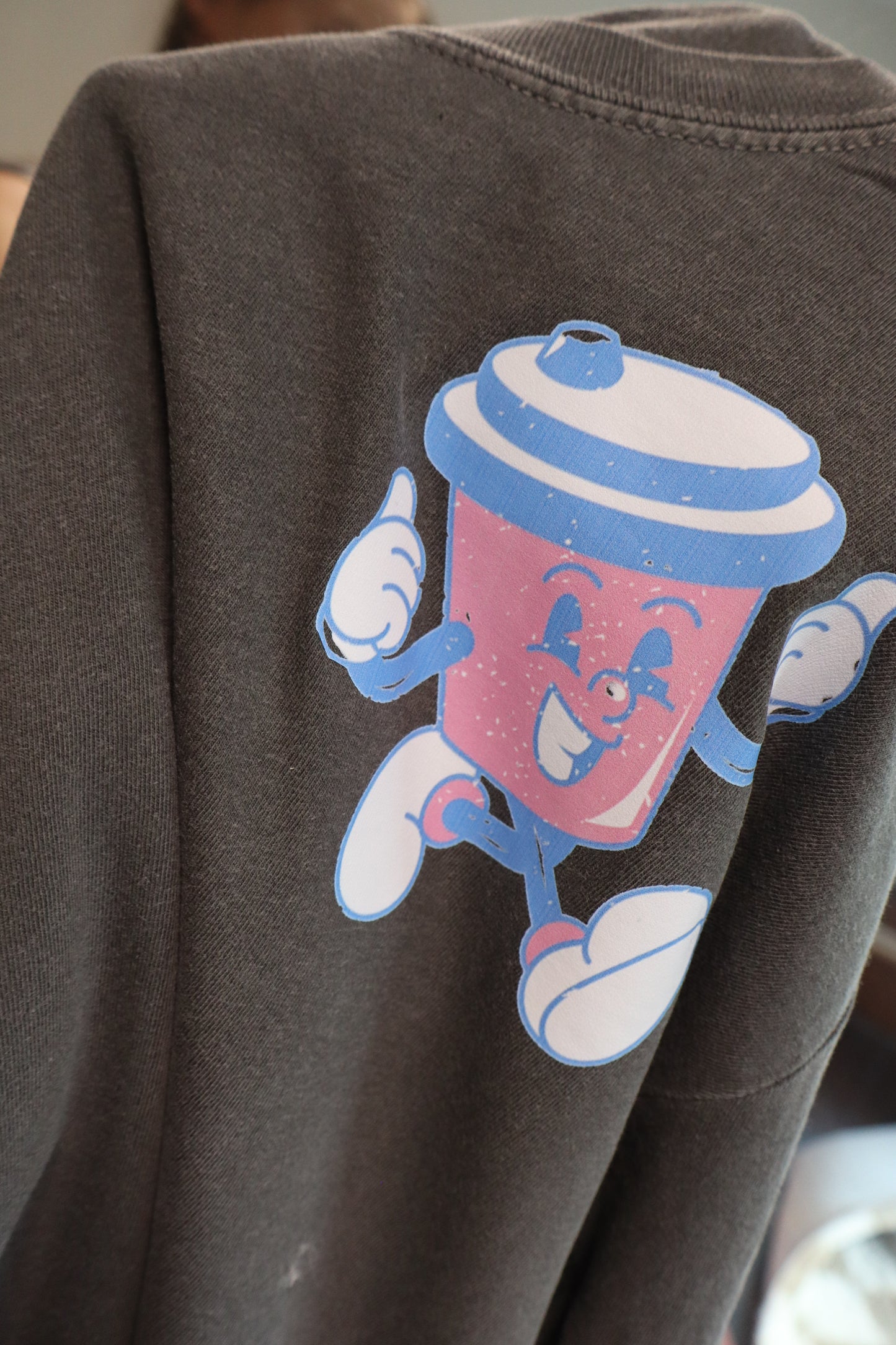 SZ M LONG SLEEVE TIRED MOMS COFFEE
