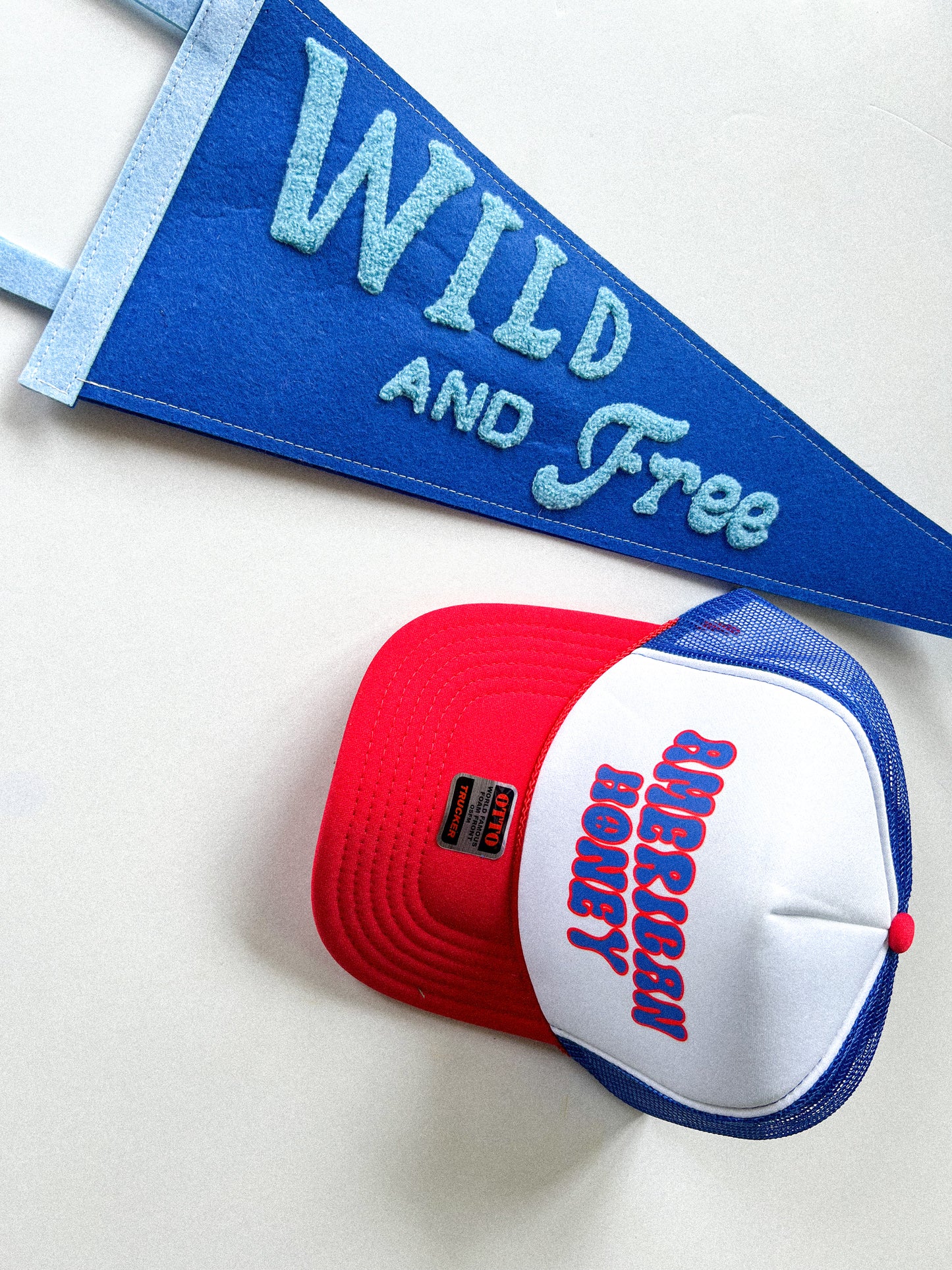 Patriotic Trucker Hat, Womens Trucker Hat, Trendy Summer Hat, Red White and Blue Trucker Hat, American Honey Trucker Hat, Women's Trendy Hat