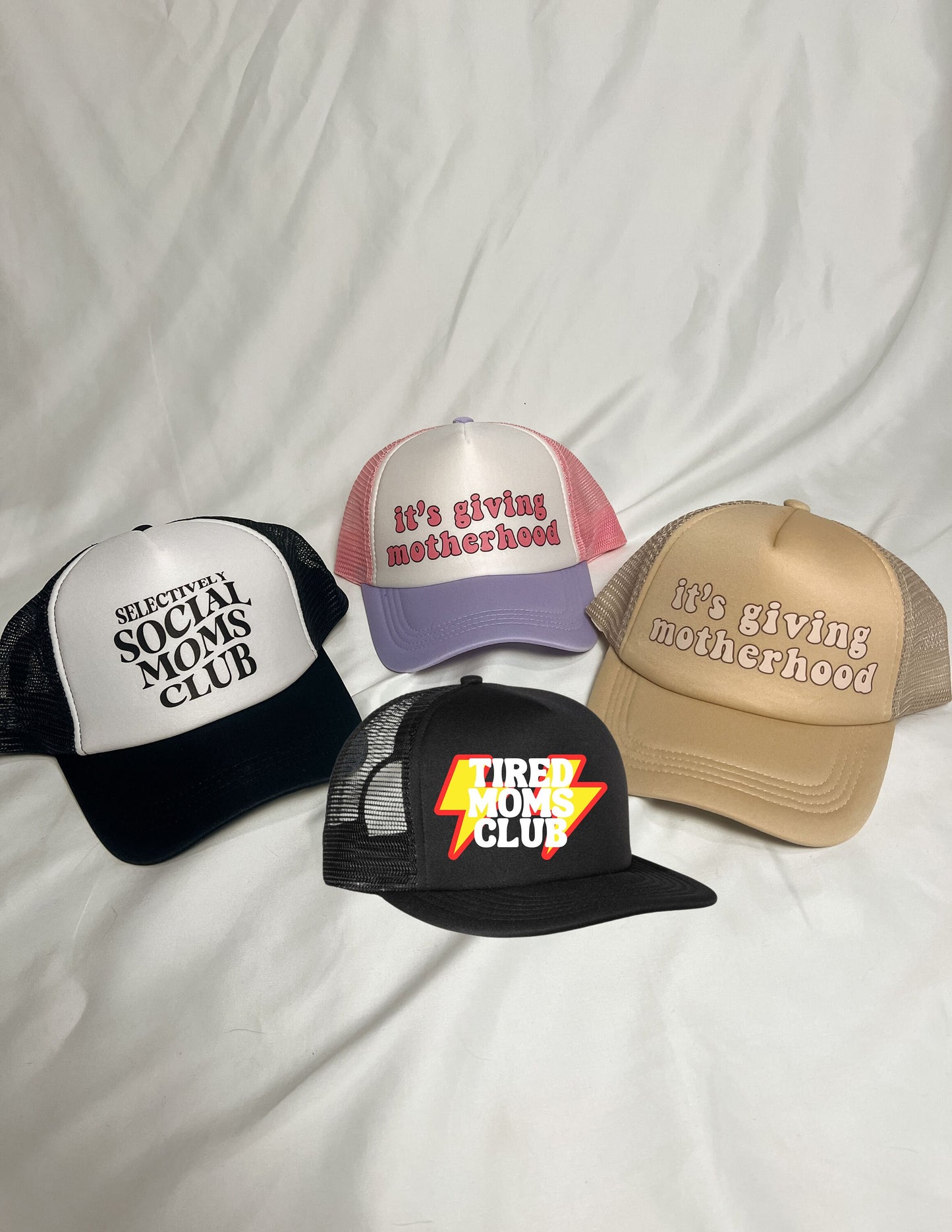 Tired Moms Club Trucker Hat, Trendy Mama Hat, Aesthetic Mom Gift, Gift for Mom, Valentine's Day Gift for Mom, New Mom Gift, Baby Shower Gift