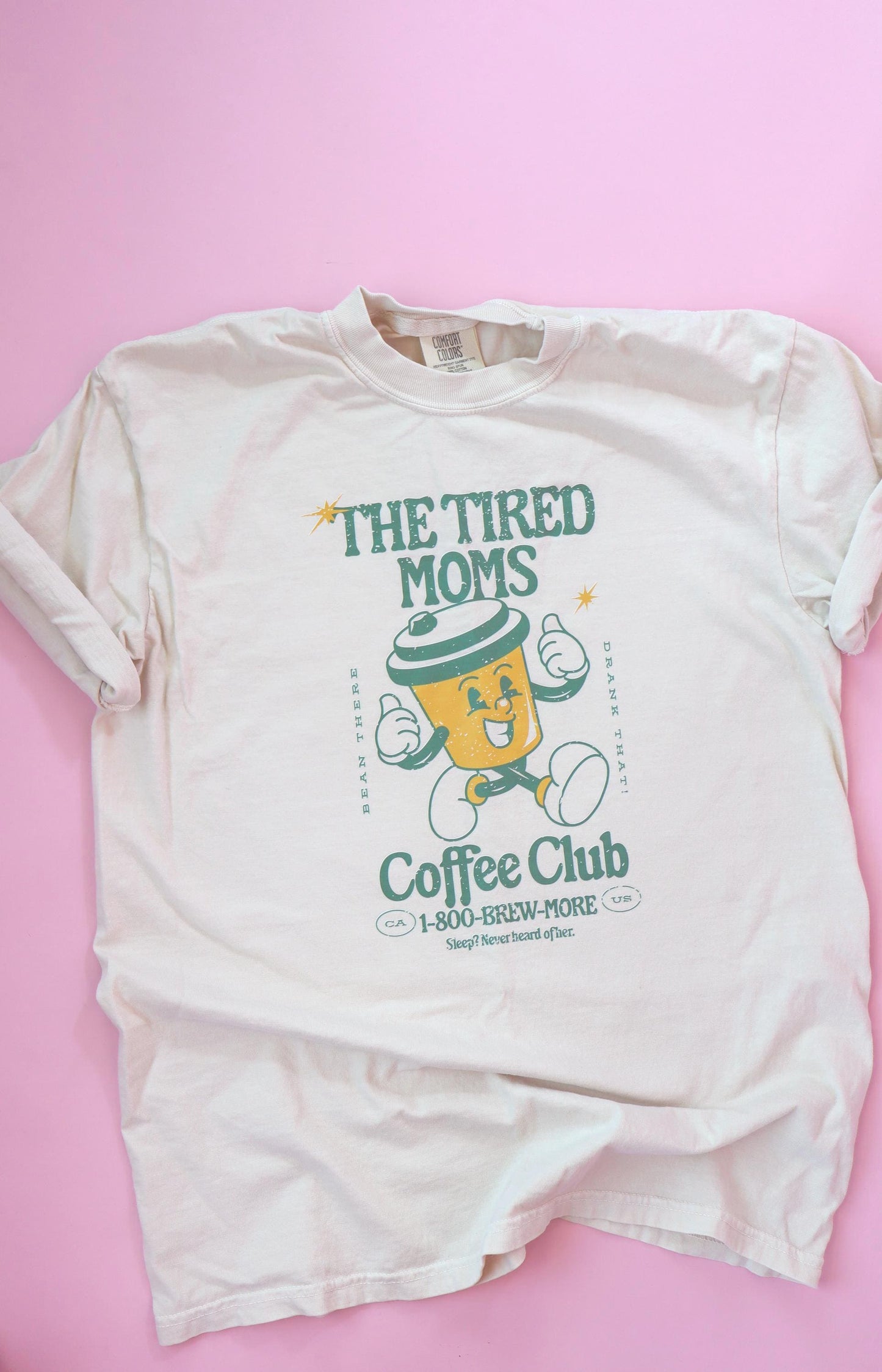 Tired Mom Shirt Comfort Colors® | Funny Mom Shirt for Women | Mother's Day Gift for Mom | Coffee Lover Shirt | Oversized Mom Tee