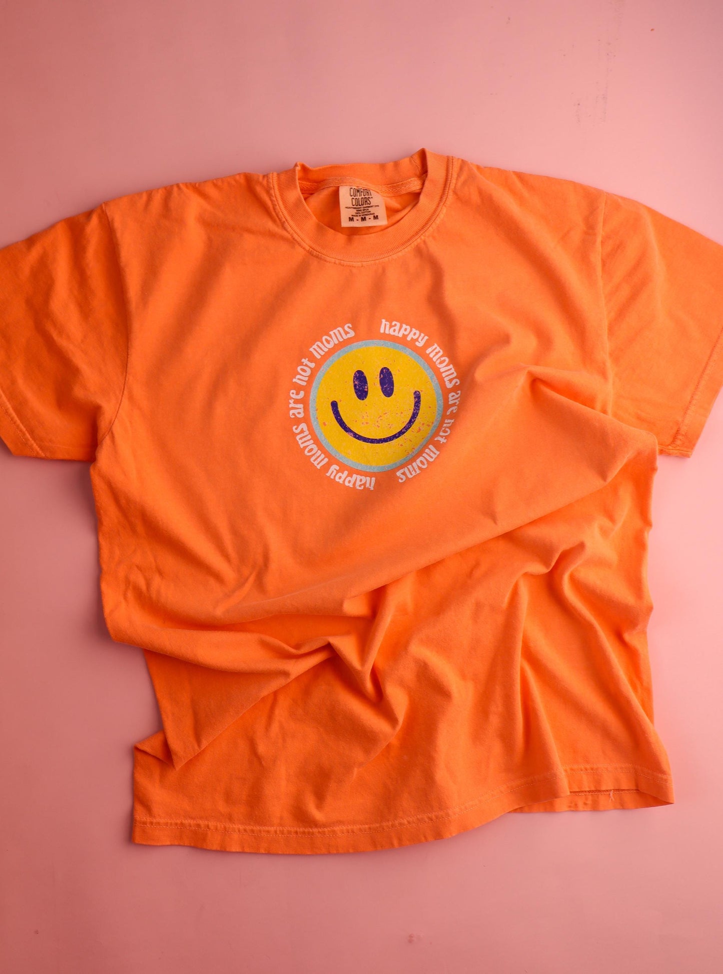 Comfort Colors® Mom Shirt | Happy Moms Are Hot Moms T-Shirt | Mothers Day Gift Mom Shirt | Retro Mom Shirt | Orange Comfort Colors Tee