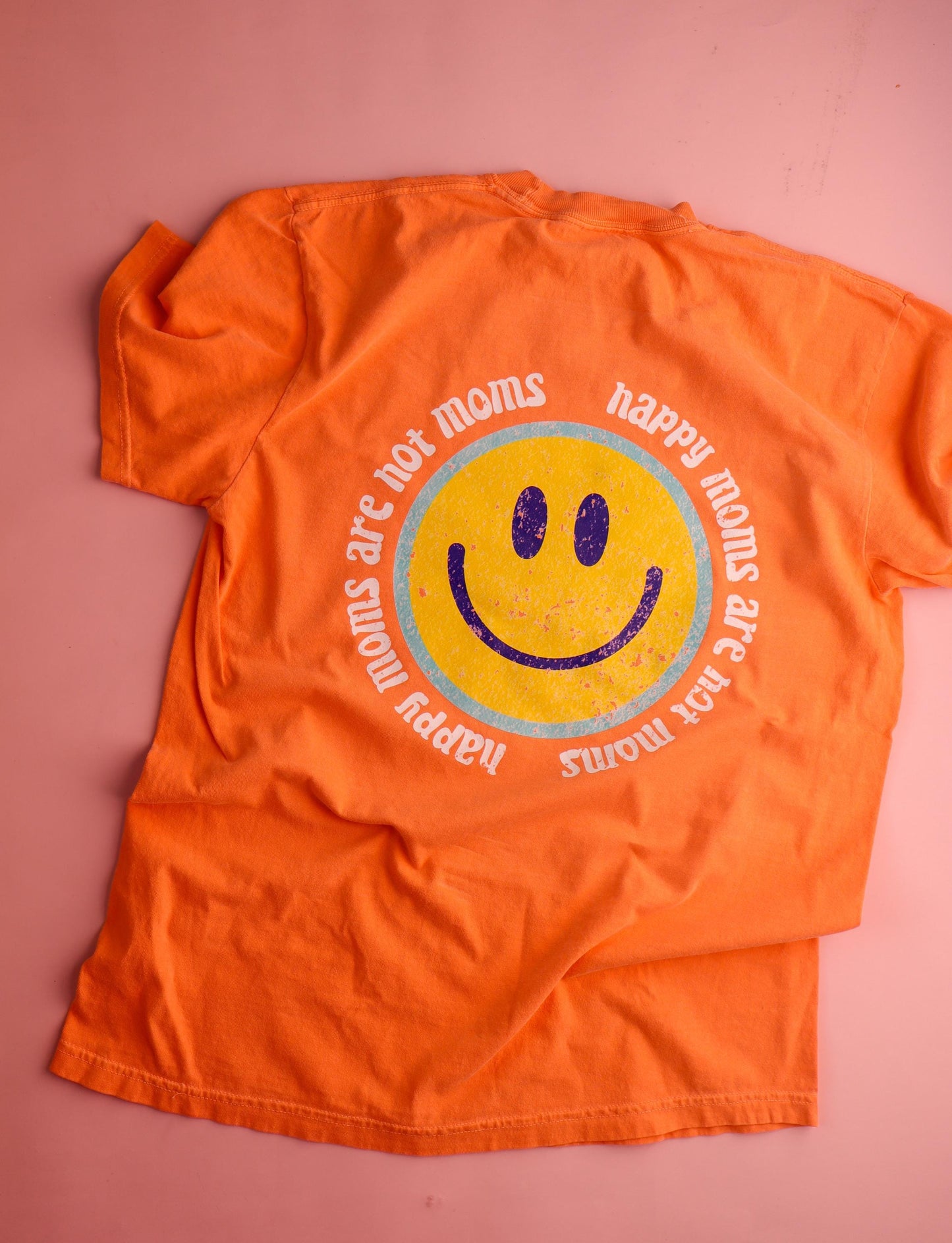 Comfort Colors® Mom Shirt | Happy Moms Are Hot Moms T-Shirt | Mothers Day Gift Mom Shirt | Retro Mom Shirt | Orange Comfort Colors Tee