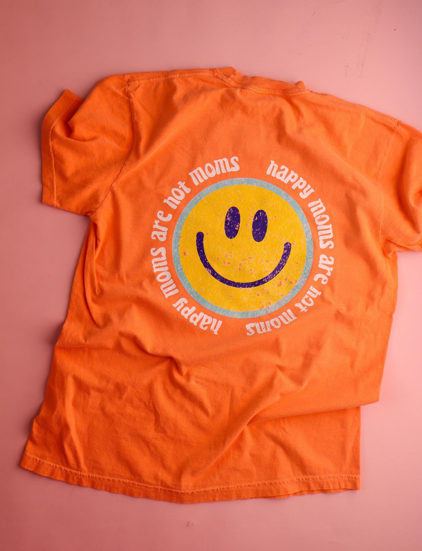 Comfort Colors® Mom Shirt | Happy Moms Are Hot Moms T-Shirt | Mothers Day Gift Mom Shirt | Retro Mom Shirt | Orange Comfort Colors Tee