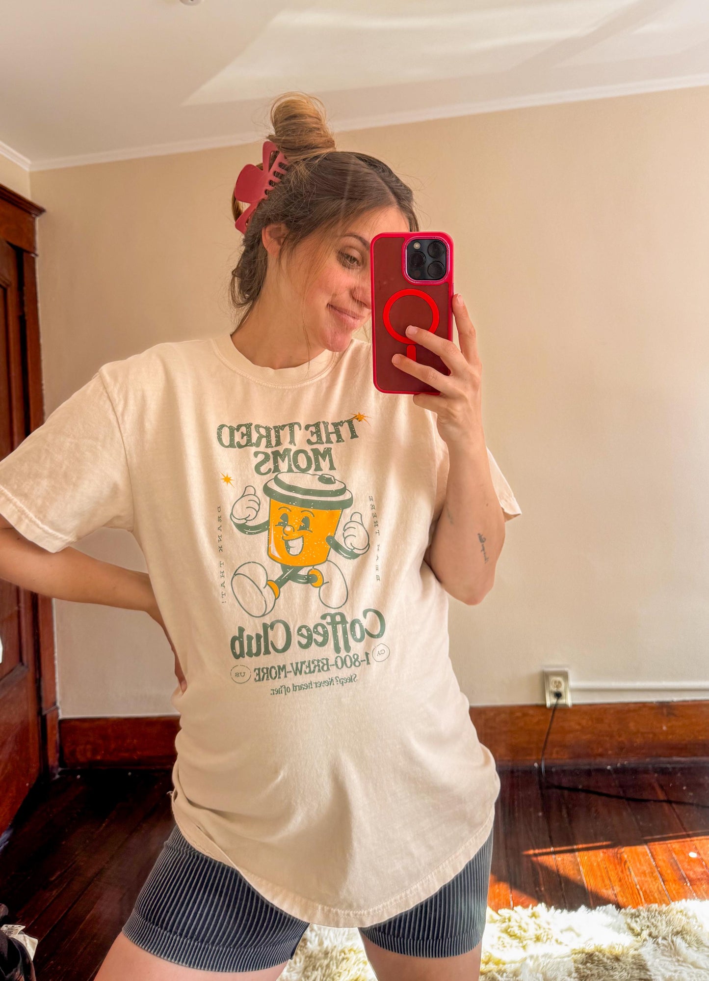 Tired Mom Shirt Comfort Colors® | Funny Mom Shirt for Women | Mother's Day Gift for Mom | Coffee Lover Shirt | Oversized Mom Tee