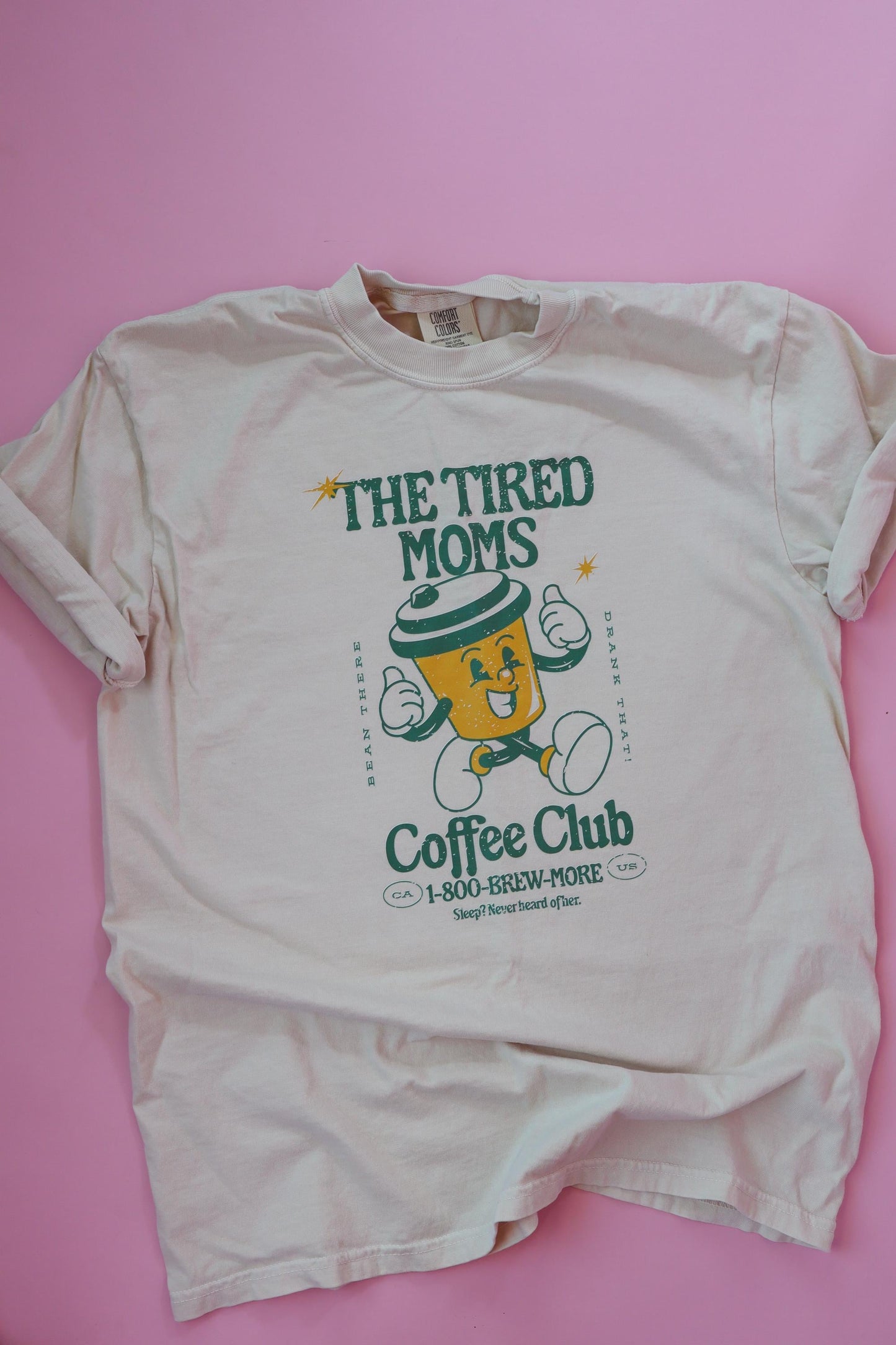 Tired Mom Shirt Comfort Colors® | Funny Mom Shirt for Women | Mother's Day Gift for Mom | Coffee Lover Shirt | Oversized Mom Tee