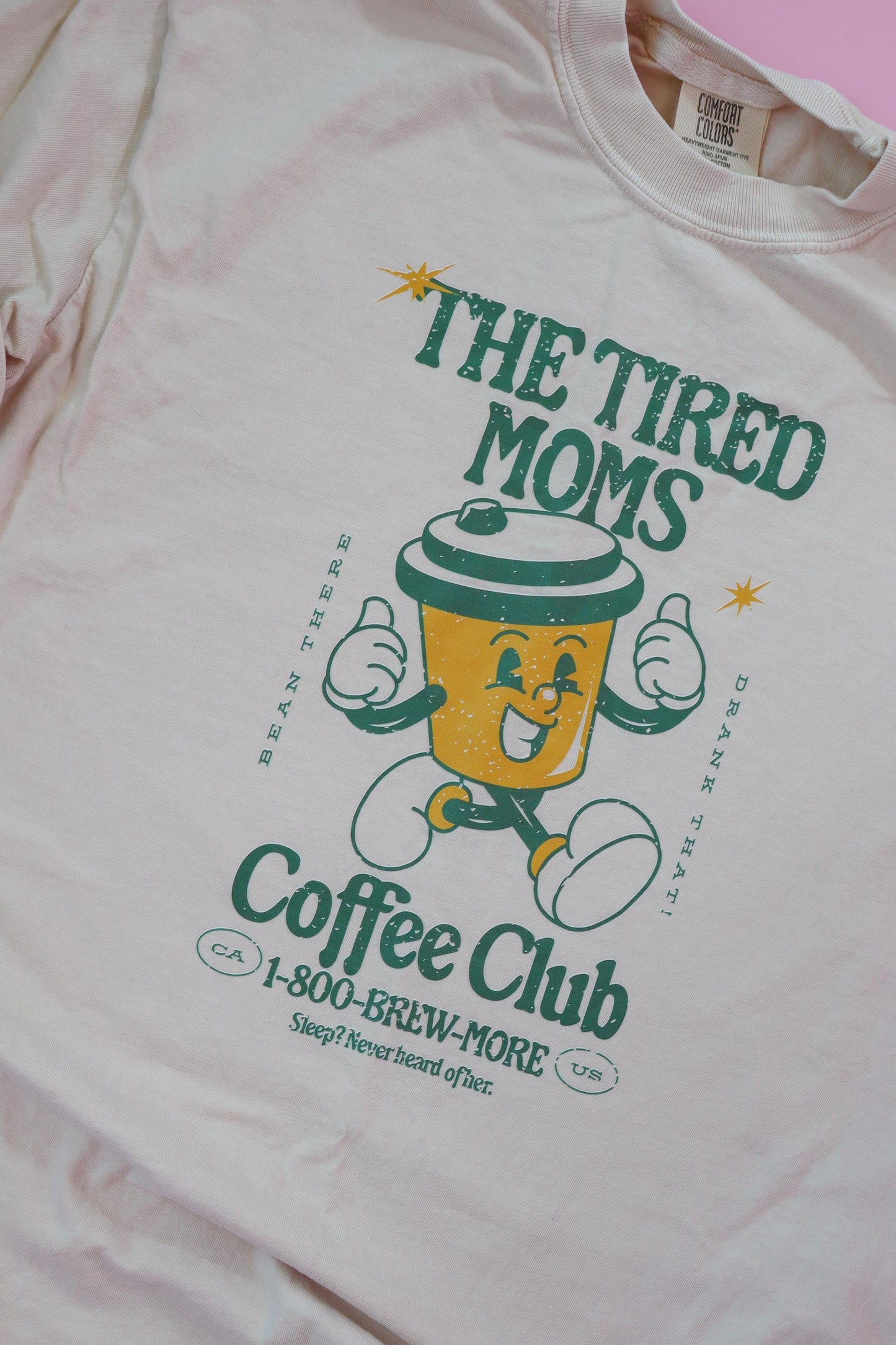 Tired Mom Shirt Comfort Colors® | Funny Mom Shirt for Women | Mother's Day Gift for Mom | Coffee Lover Shirt | Oversized Mom Tee
