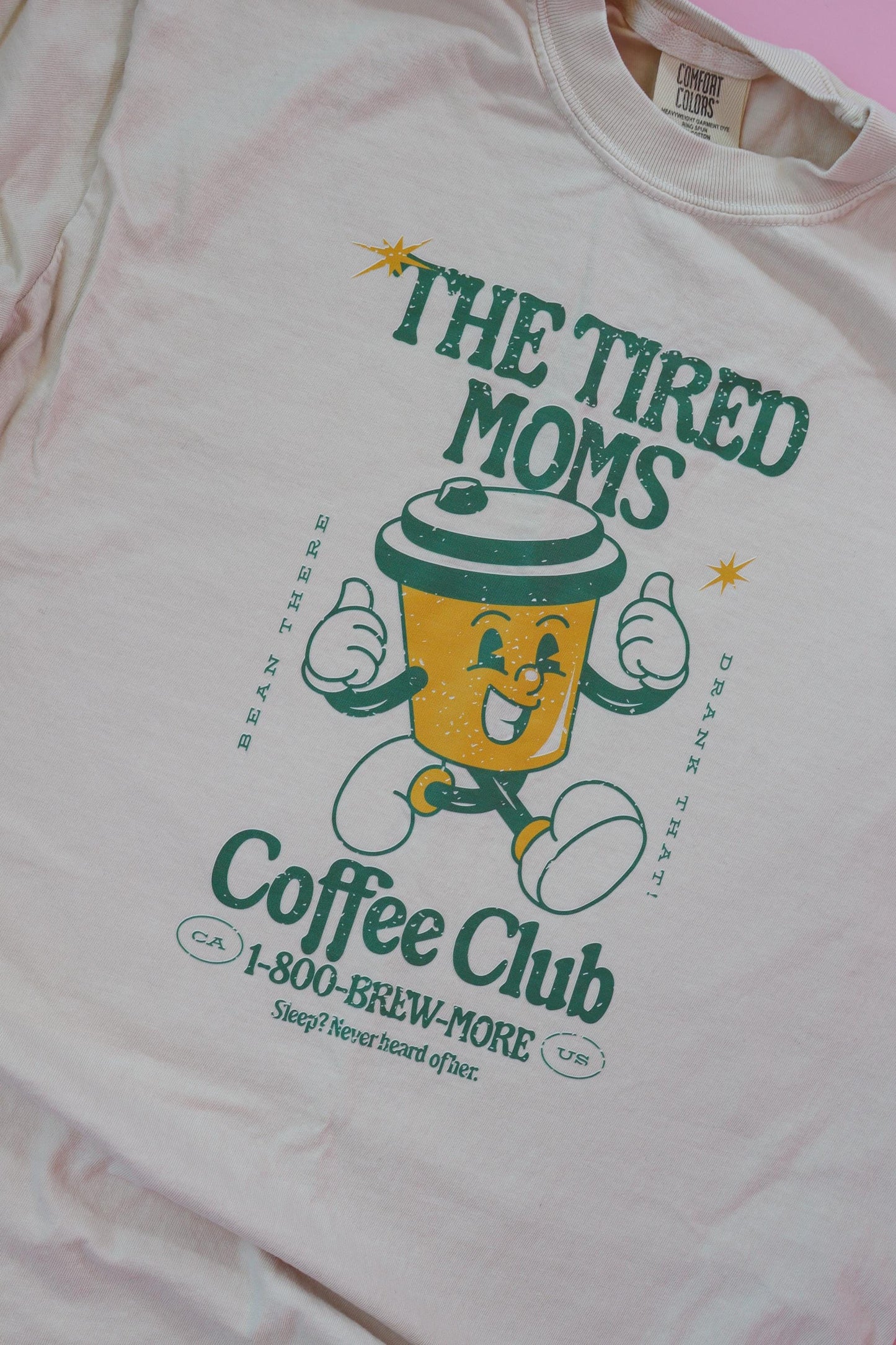 Tired Mom Shirt Comfort Colors® | Funny Mom Shirt for Women | Mother's Day Gift for Mom | Coffee Lover Shirt | Oversized Mom Tee