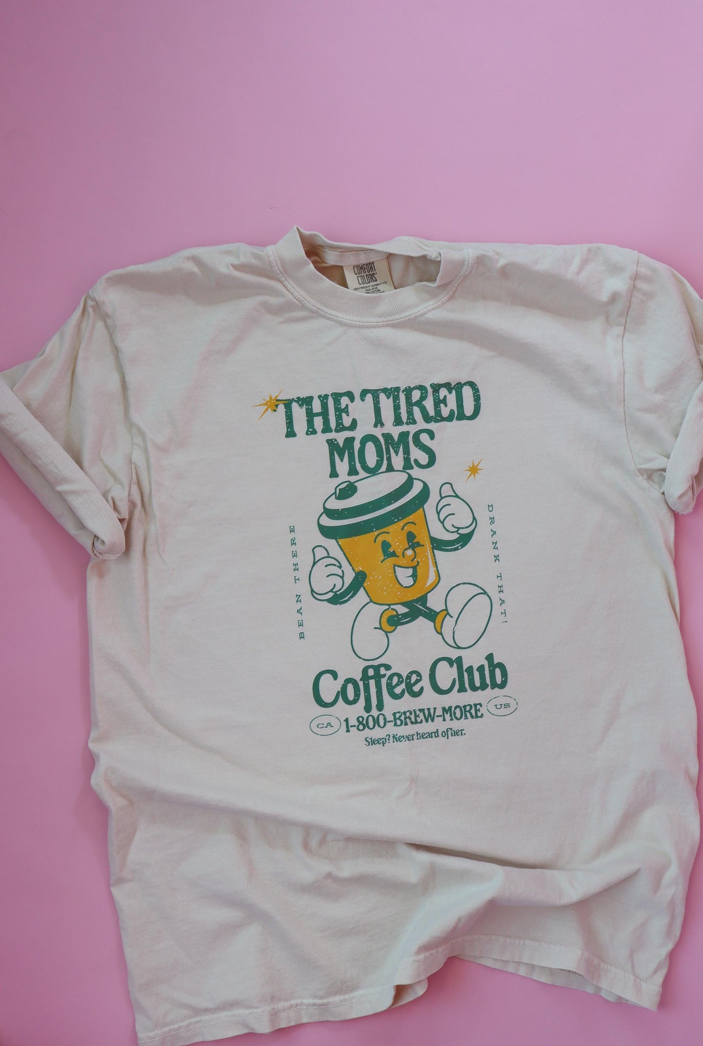 Tired Mom Shirt Comfort Colors® | Funny Mom Shirt for Women | Mother's Day Gift for Mom | Coffee Lover Shirt | Oversized Mom Tee
