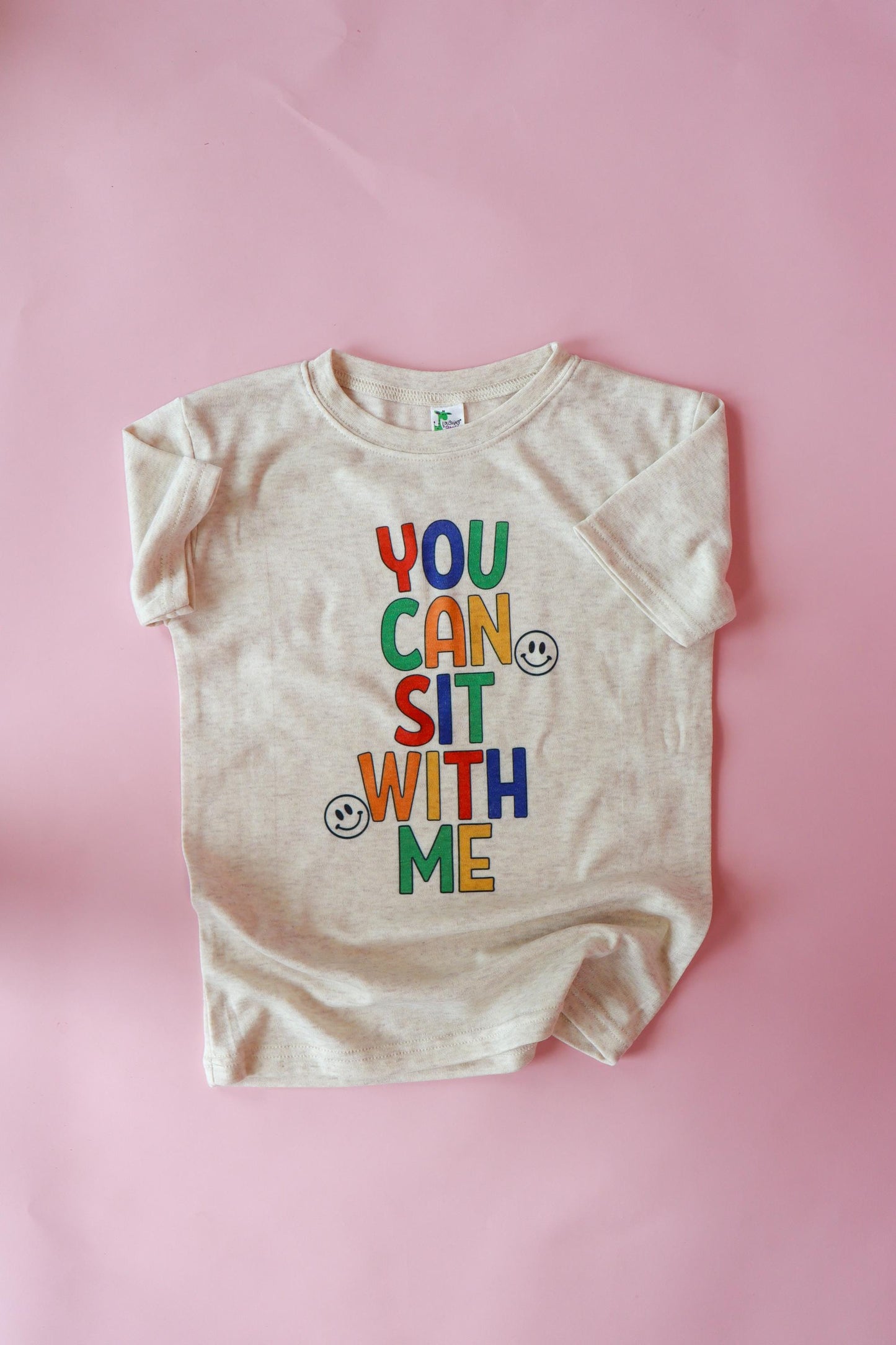 You Can Sit With Me Tee Kids, Back to School Shirt, Retro Inclusion Shirt for Kids, Neutral Kids Tee, First Day of School Tee, Kindergarten