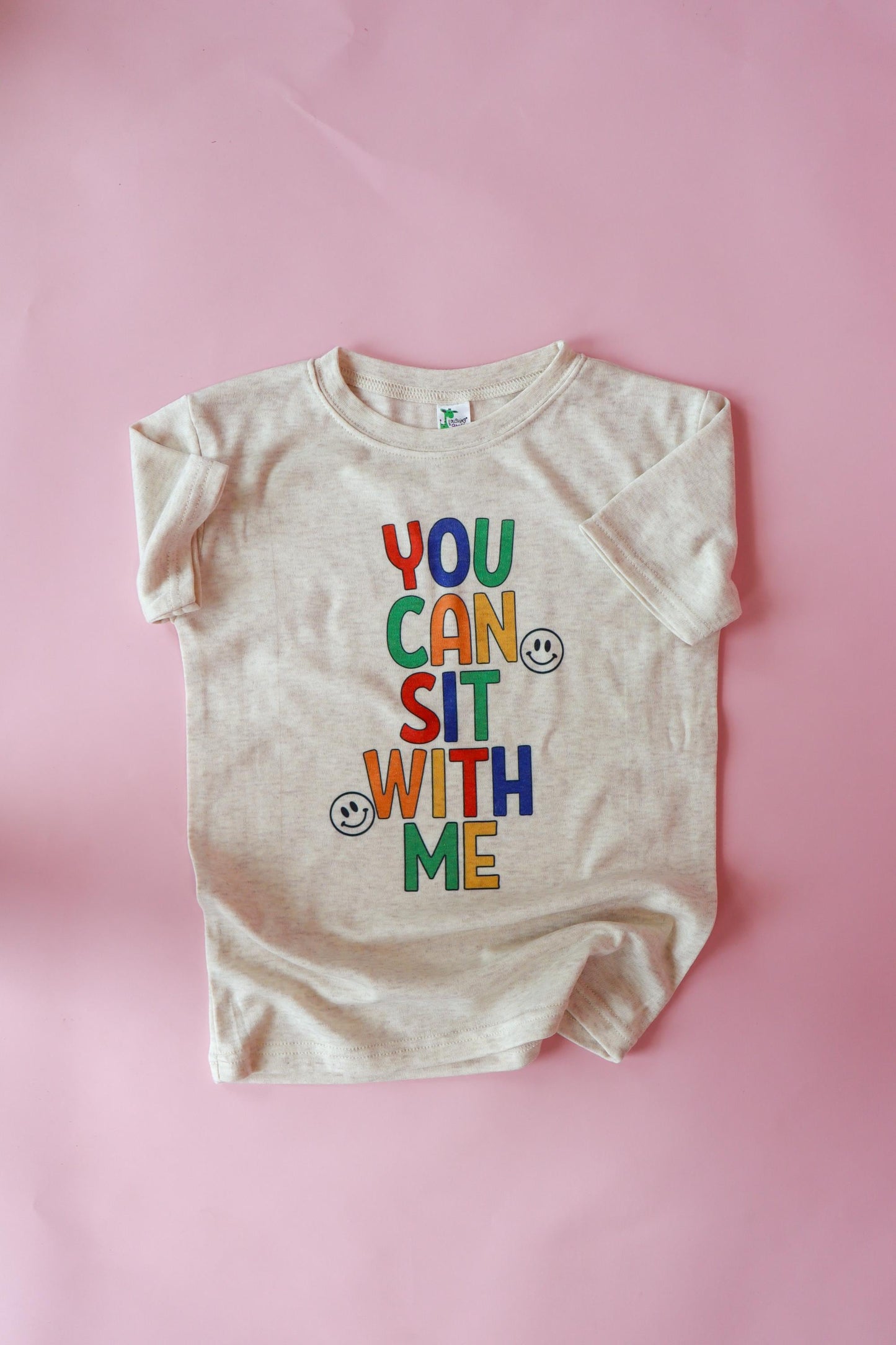 You Can Sit With Me Tee Kids, Back to School Shirt, Retro Inclusion Shirt for Kids, Neutral Kids Tee, First Day of School Tee, Kindergarten