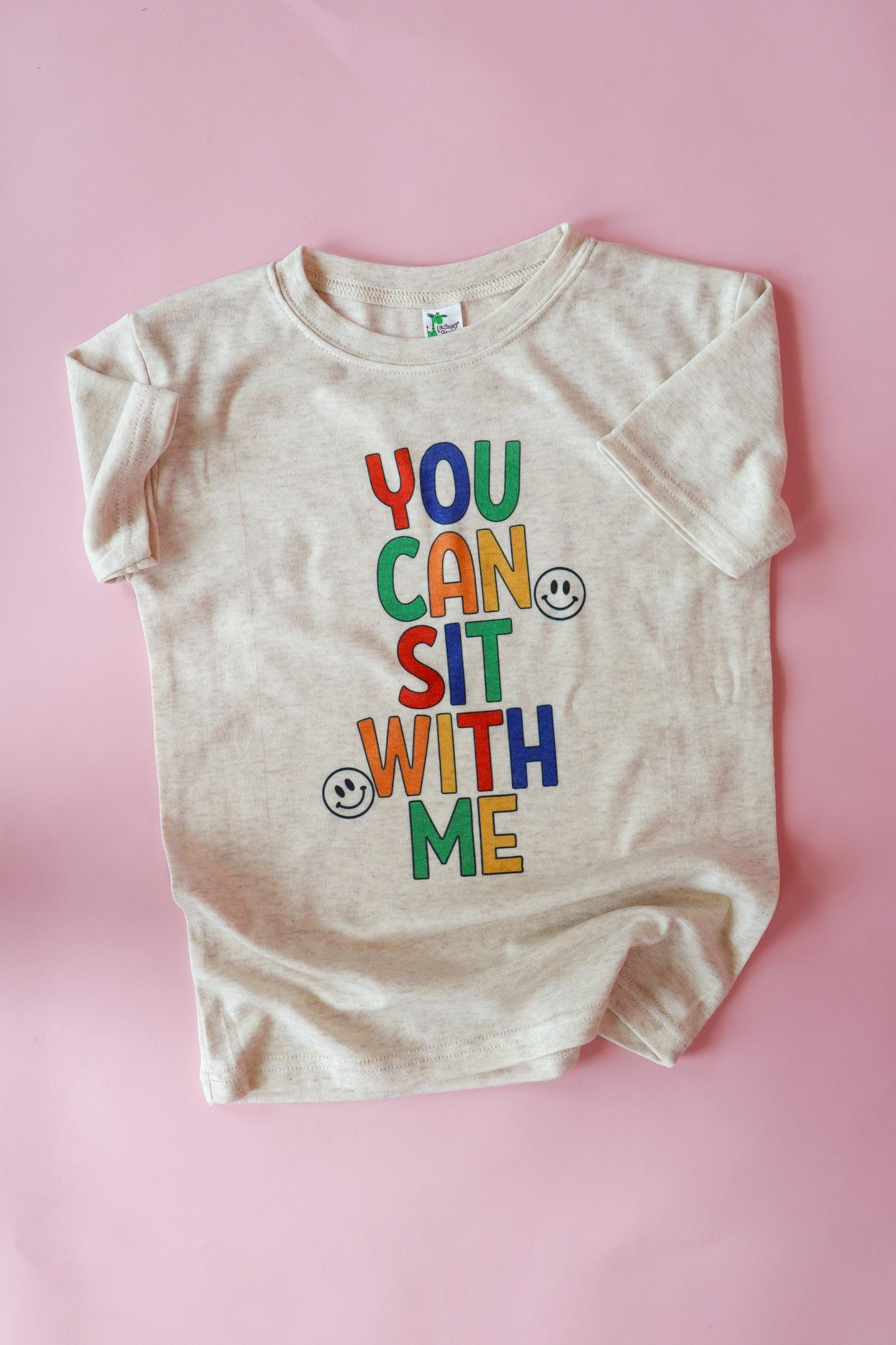 You Can Sit With Me Tee Kids, Back to School Shirt, Retro Inclusion Shirt for Kids, Neutral Kids Tee, First Day of School Tee, Kindergarten