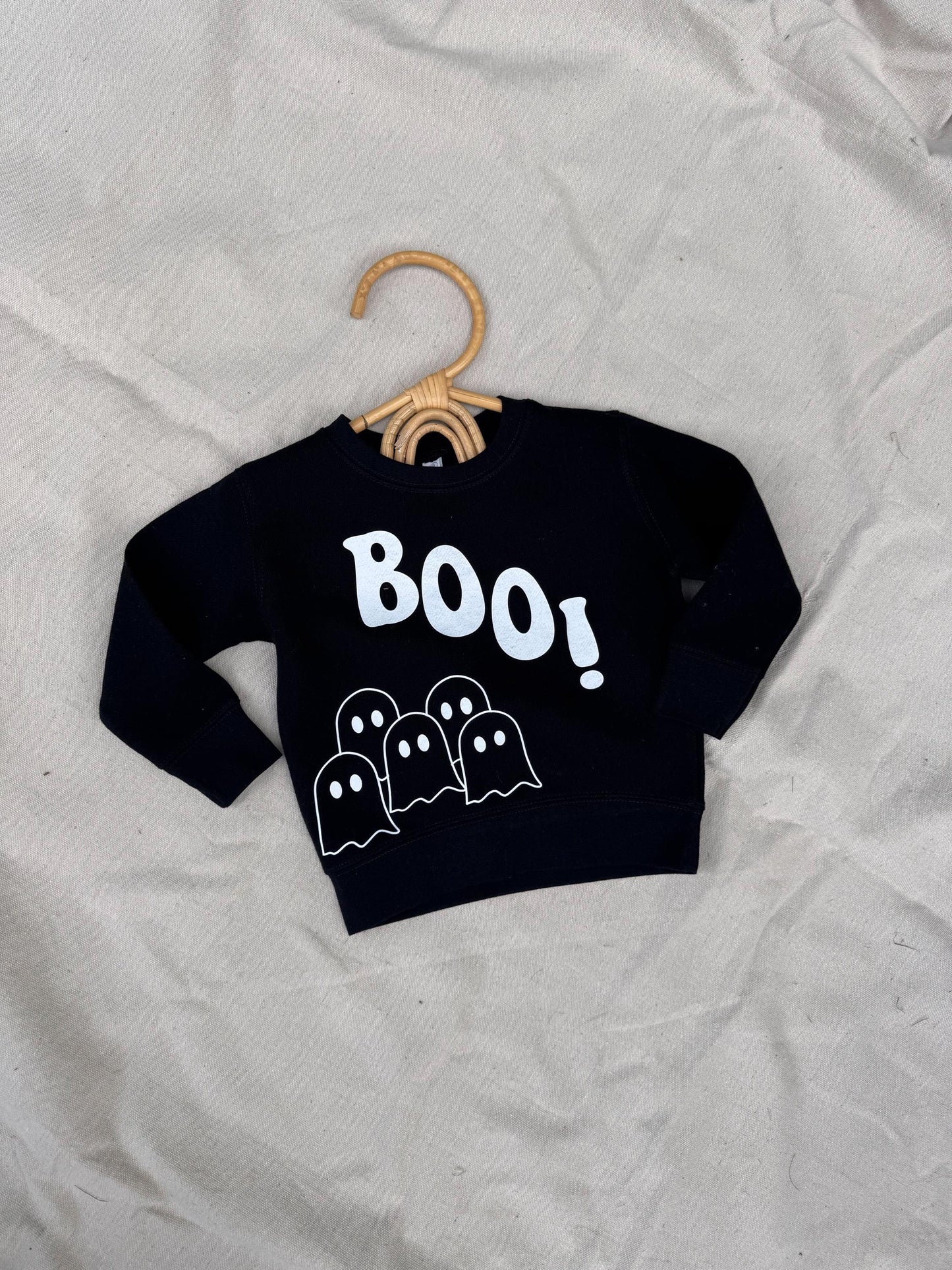 Kids Halloween Shirt - BOO! Ghost Graphic Tee, Long Sleeve, or Crewneck | Cute Ghost Halloween Shirt for Kids | Toddler & Youth Spooky Tee