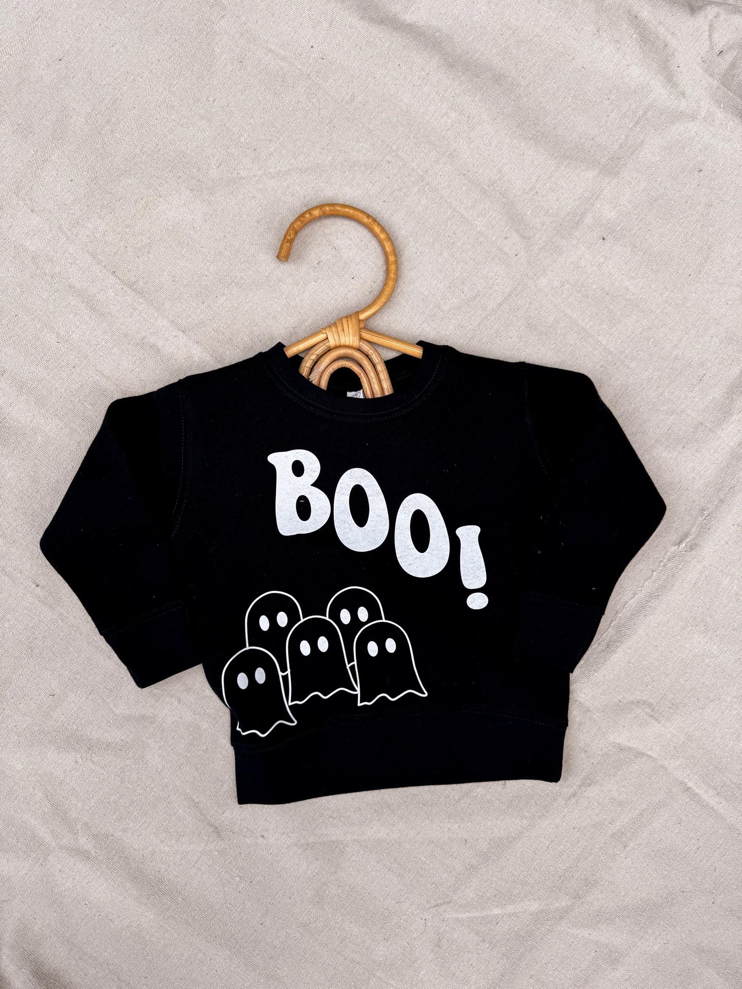 Matching family Halloween ghost shirts in toddler, youth, and adult sizes