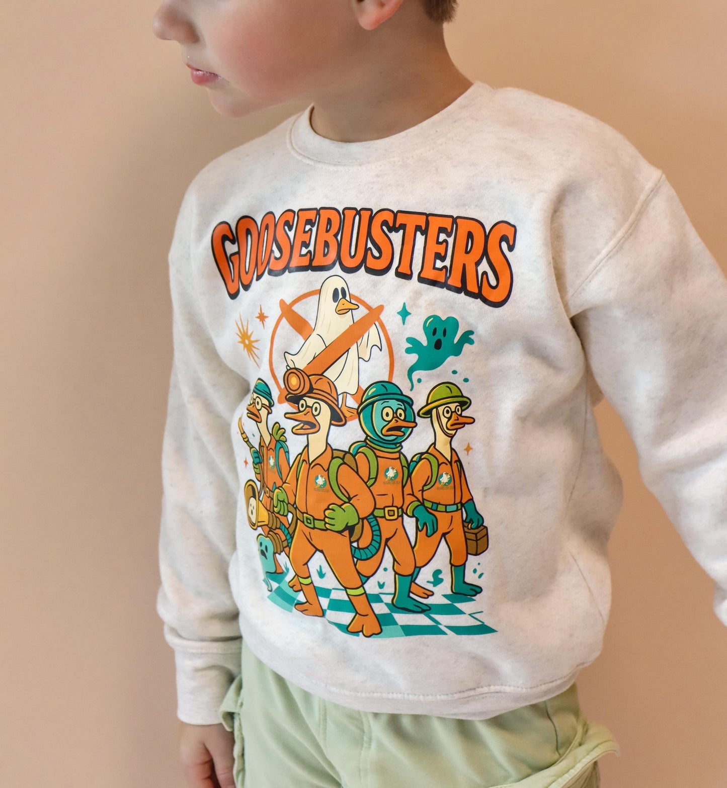 Goosebusters Kids Halloween Shirt | Toddler Kids Spooky Goose Tee | Funny Trick-or-Treat Outfit Toddler & Youth Spooky Tee