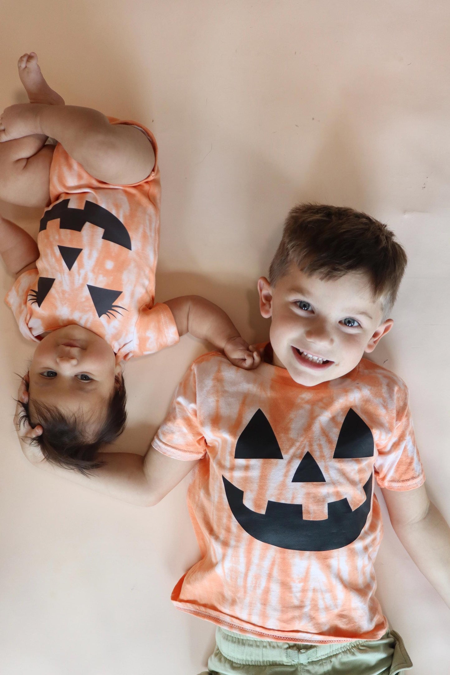 Jack-o-Lantern Halloween Shirts | Matching Family Tie-Dye Tees | Kids & Adult Pumpkin Shirt