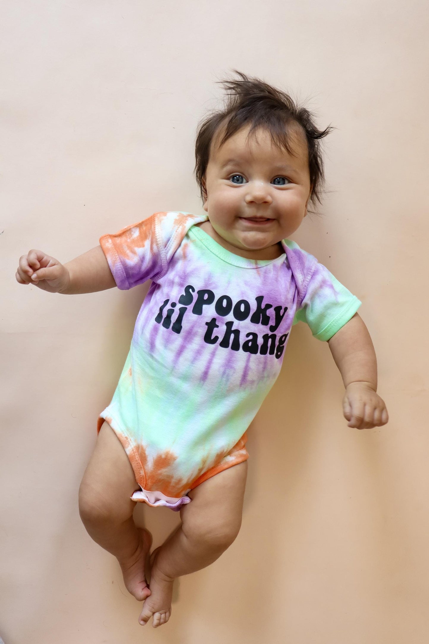 Spooky Lil Thang Halloween Shirt for Kids | Sibling Matching Tie-Dye Tee | Toddler & Infant Trick-or-Treat Shirt