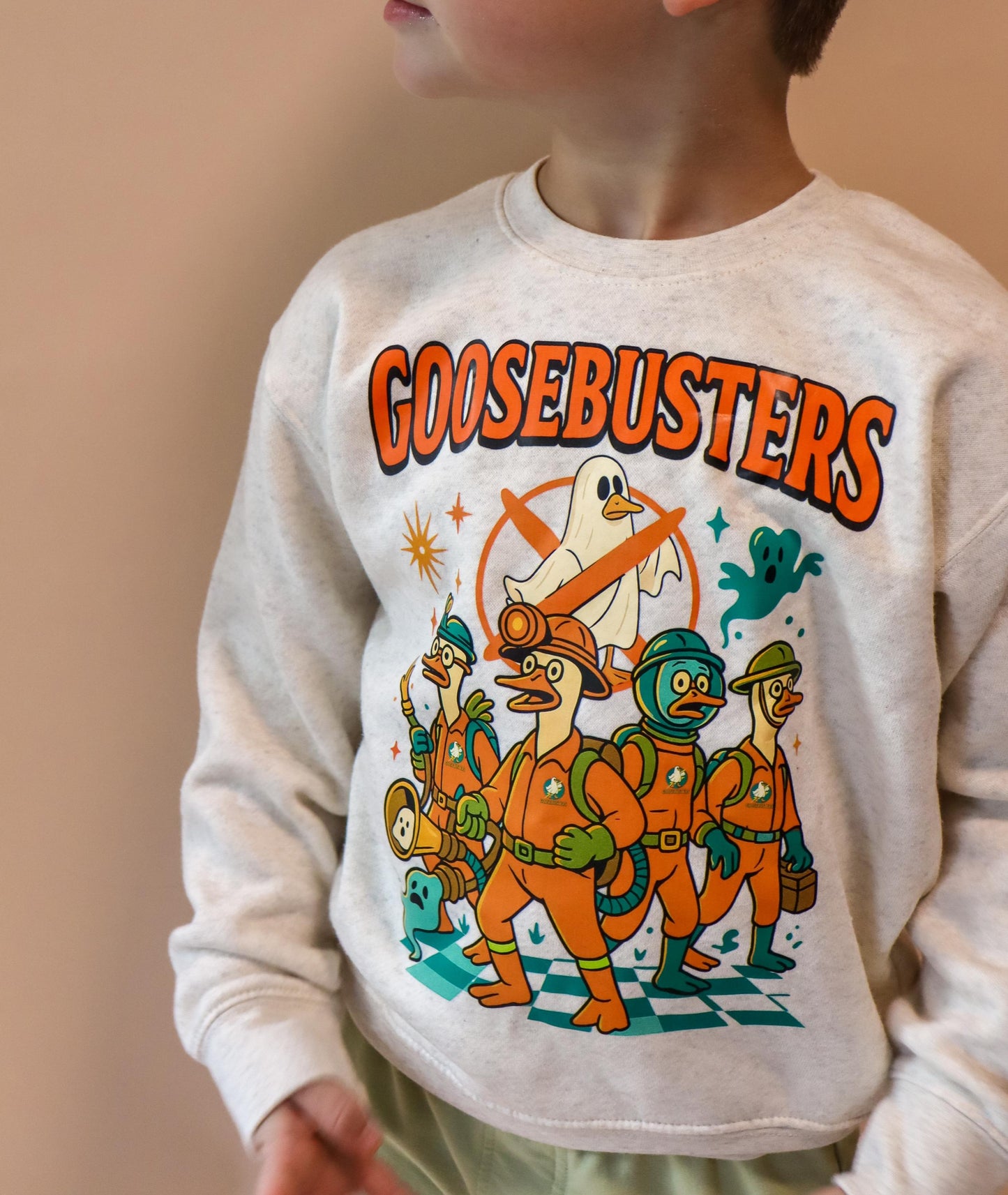 Goosebusters Kids Halloween Shirt | Toddler Kids Spooky Goose Tee | Funny Trick-or-Treat Outfit Toddler & Youth Spooky Tee