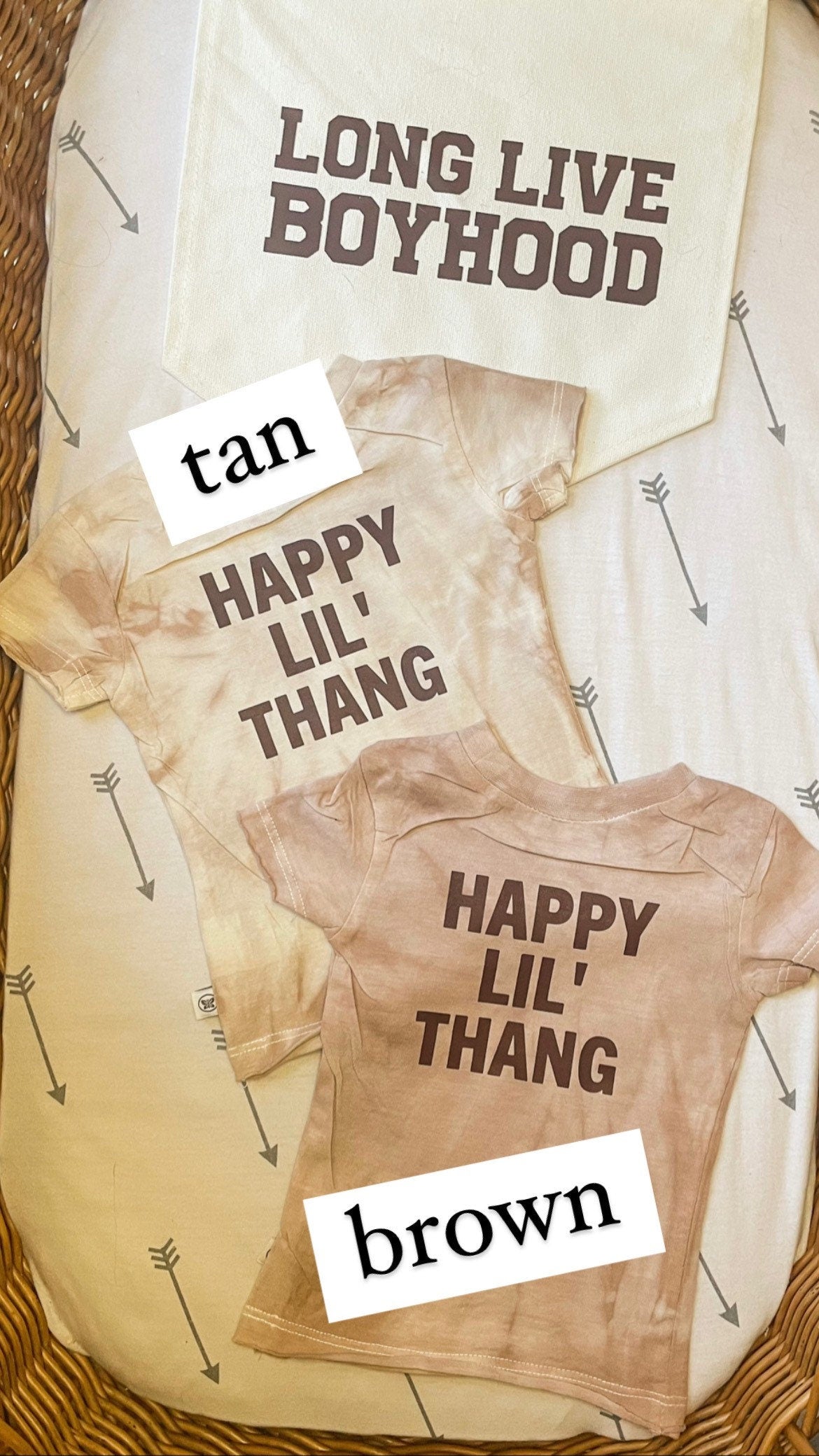 Happy Little Soul Baby T-Shirt, Happy Little Thang T-Shirt, Graphic Happy Face T-Shirt, Retro Toddler, Trendy Baby T-Shirt