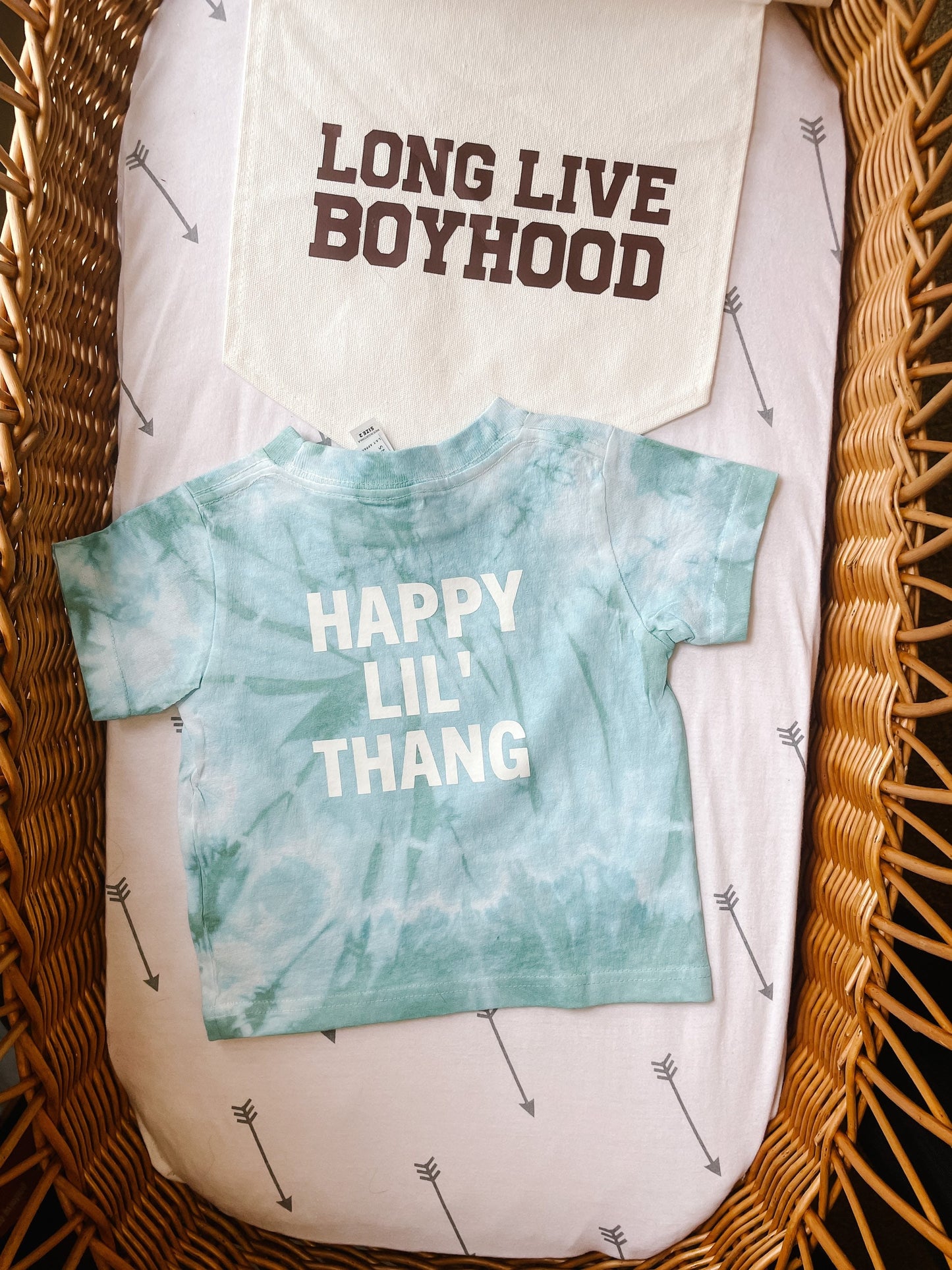 Happy Little Soul Baby T-Shirt, Happy Little Thang T-Shirt, Graphic Happy Face T-Shirt, Retro Toddler, Trendy Baby T-Shirt