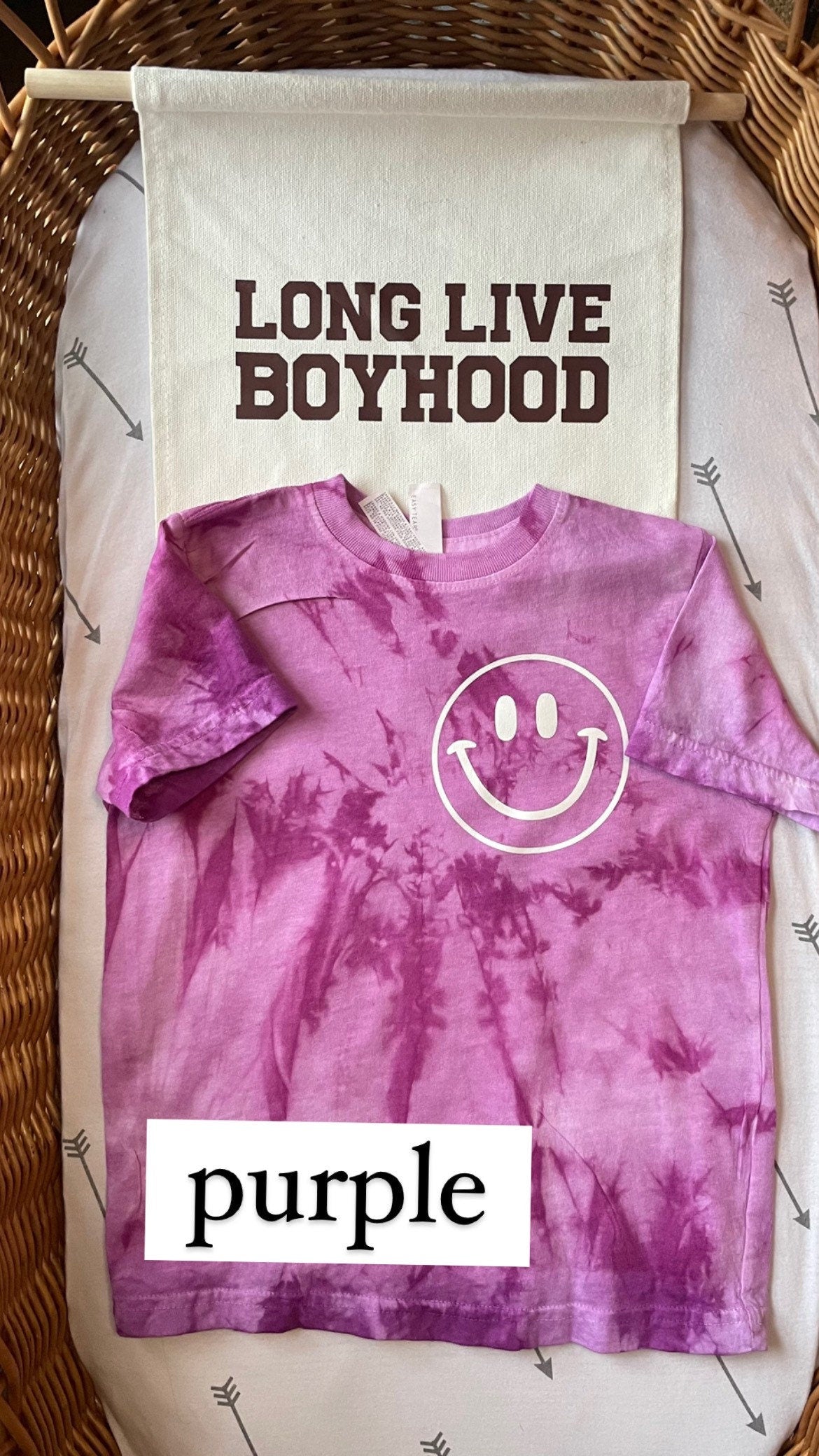Happy Little Soul Baby T-Shirt, Happy Little Thang T-Shirt, Graphic Happy Face T-Shirt, Retro Toddler, Trendy Baby T-Shirt
