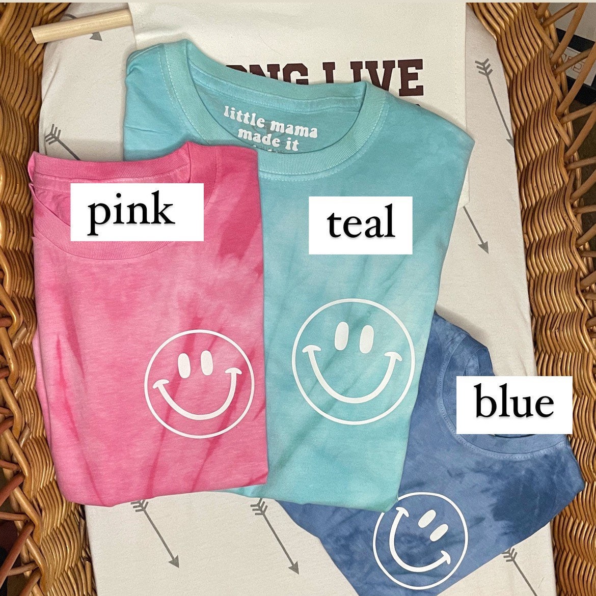 Happy Little Soul Baby T-Shirt, Happy Little Thang T-Shirt, Graphic Happy Face T-Shirt, Retro Toddler, Trendy Baby T-Shirt