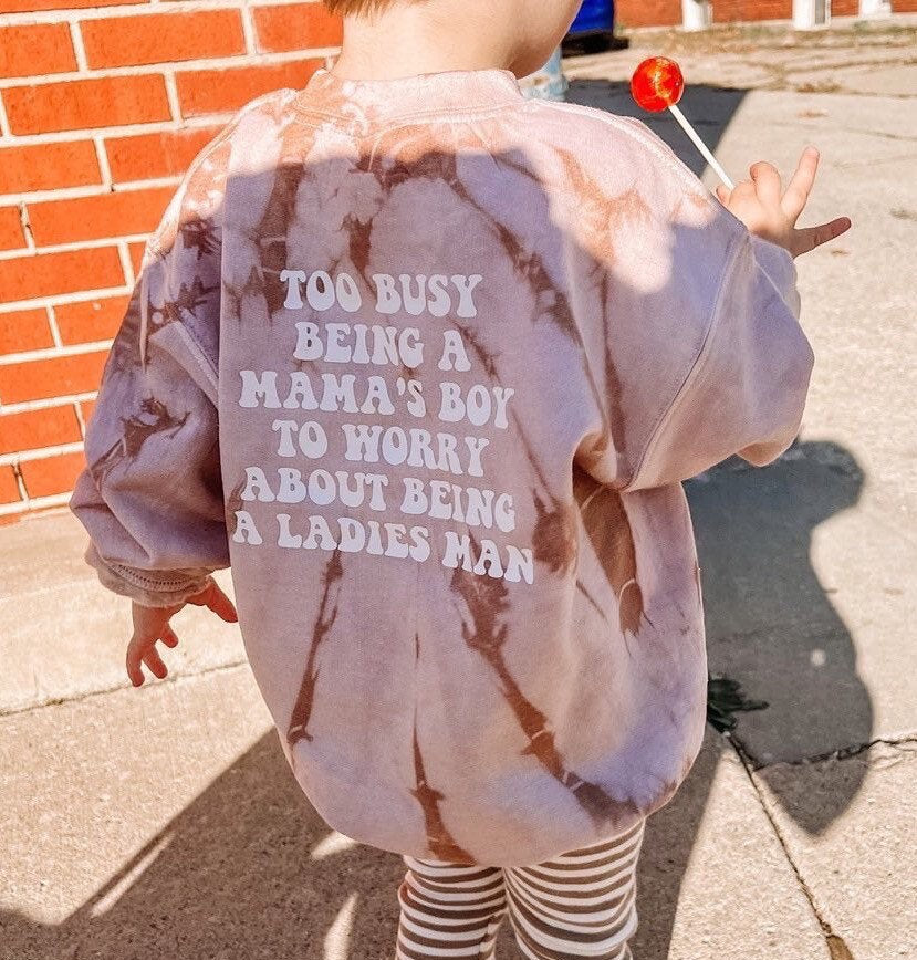 Mama's Boy Shirt, Toddler Boy Sweatshirt, Birthday Gift for Toddler Boy, Mother's Day For Kids, Ladies Man Sweatshirt, Happy Face Shirt