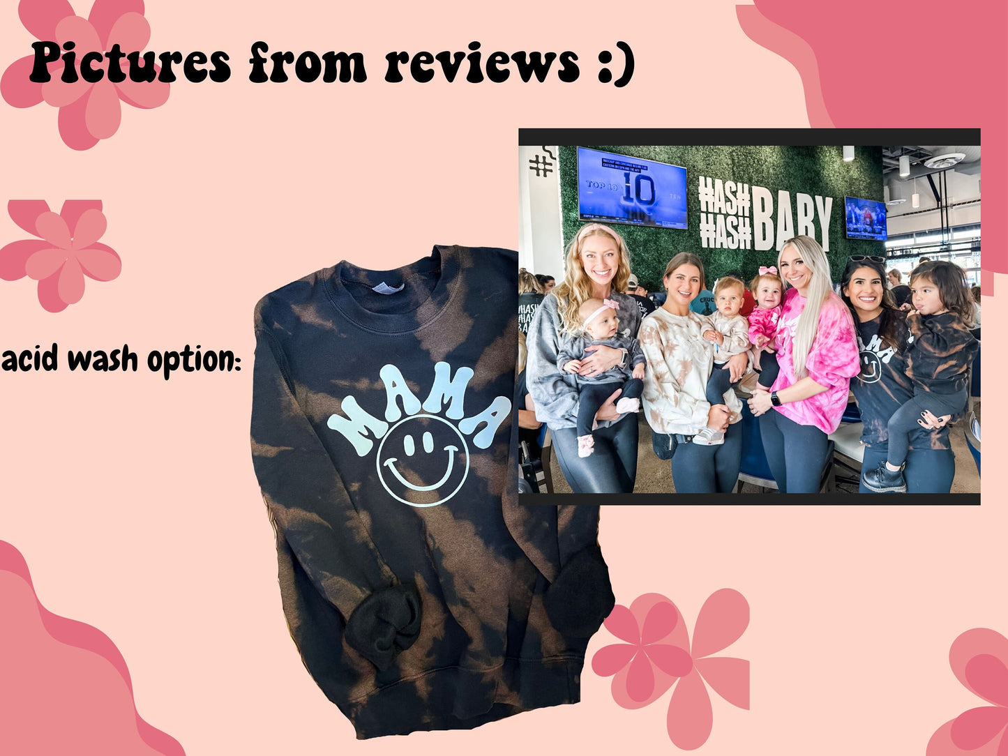 Mama Sweatshirt, Retro Mama Sweatshirt, Boho Mama Crewneck, Baby Shower Gift, Gift for Mom, Tie Dye Happy Face Sweatshirt, Boho Gift