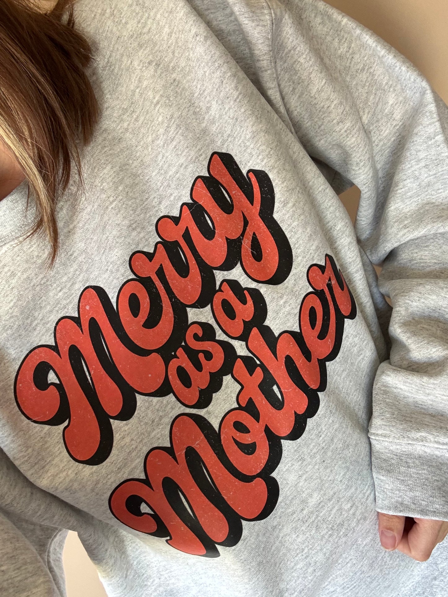 Merry as a Mother Crewneck, Holiday Crewneck for Mom