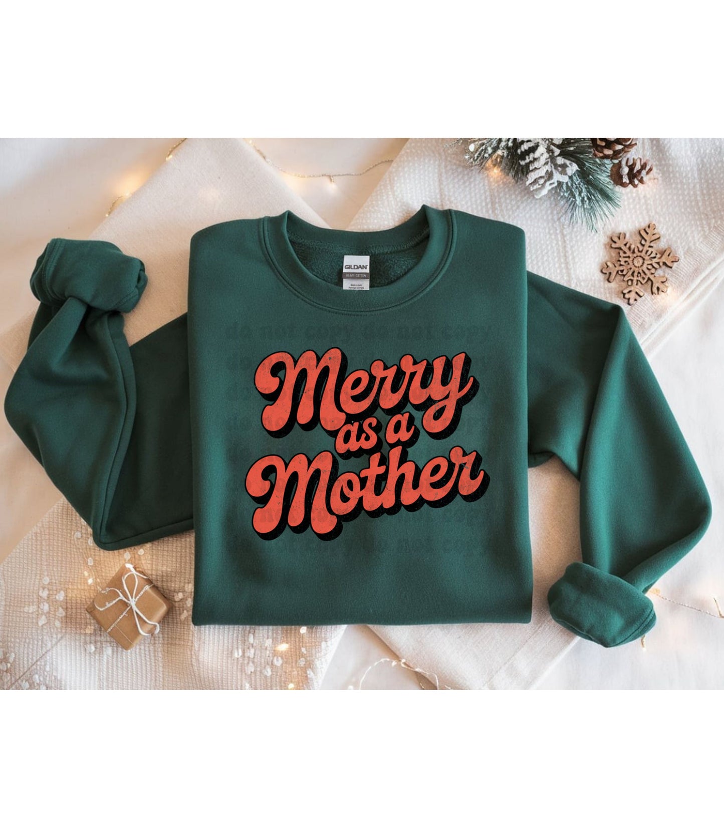 Merry as a Mother Crewneck, Holiday Crewneck for Mom