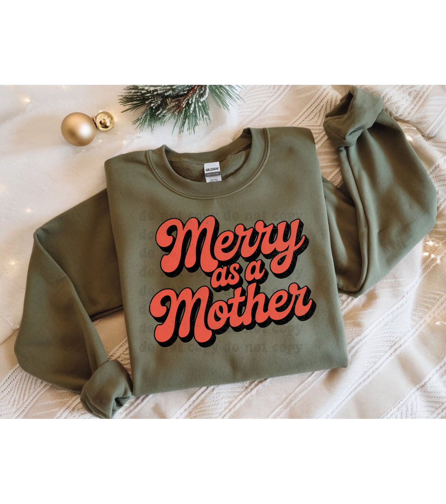 Merry as a Mother Crewneck, Holiday Crewneck for Mom