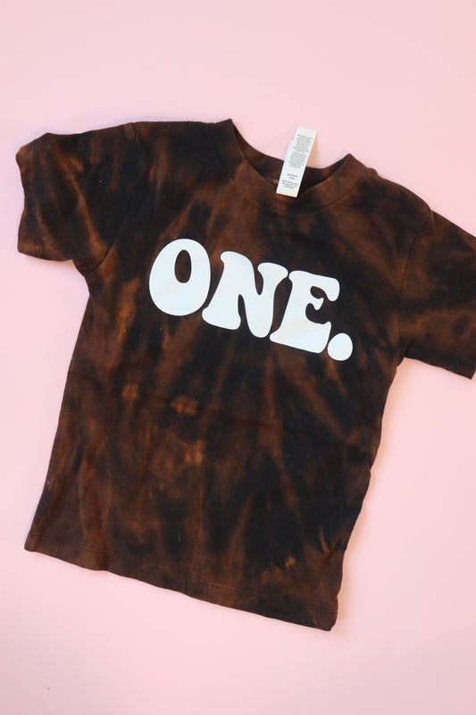 size 2T "ONE" TEE