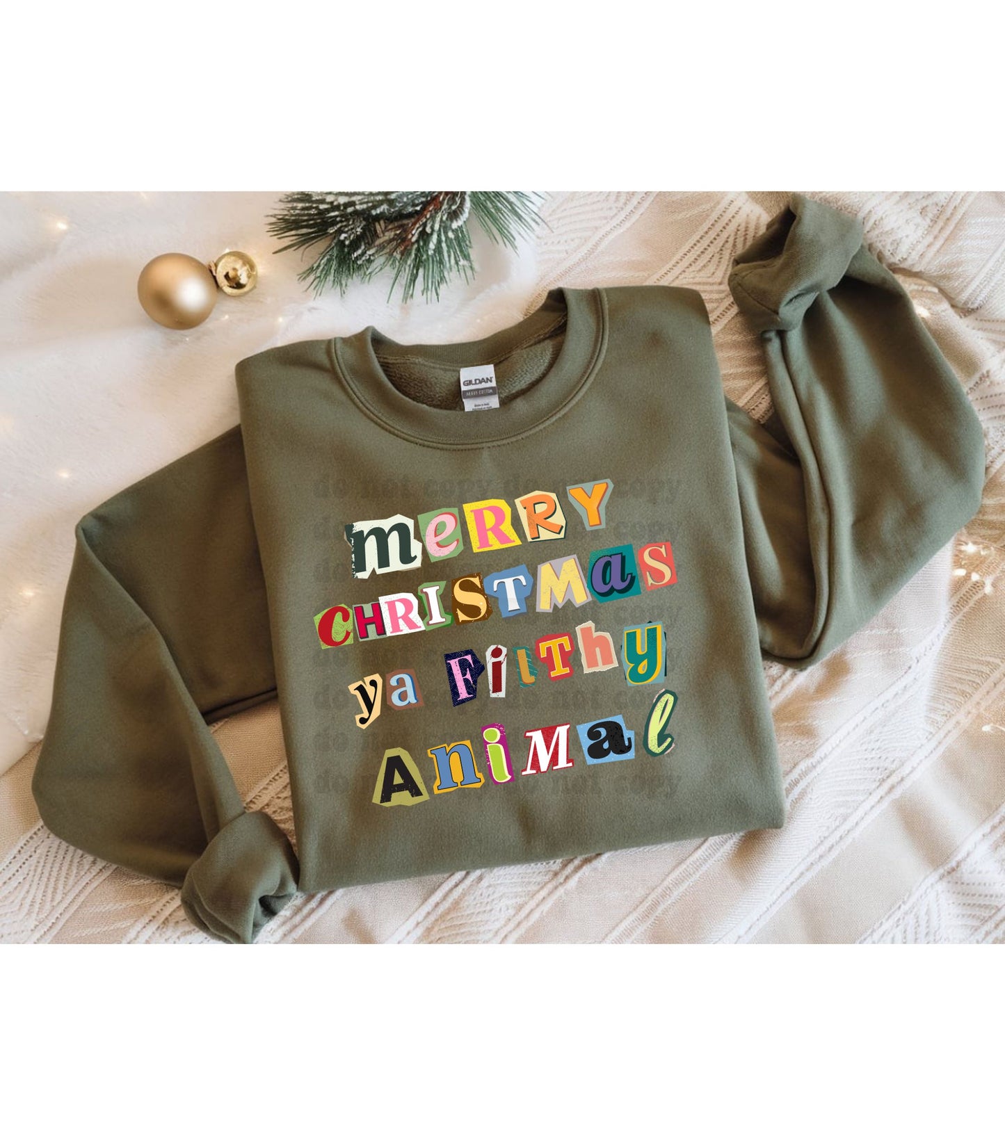 ADULT Merry Christmas Ya Filthy Animal