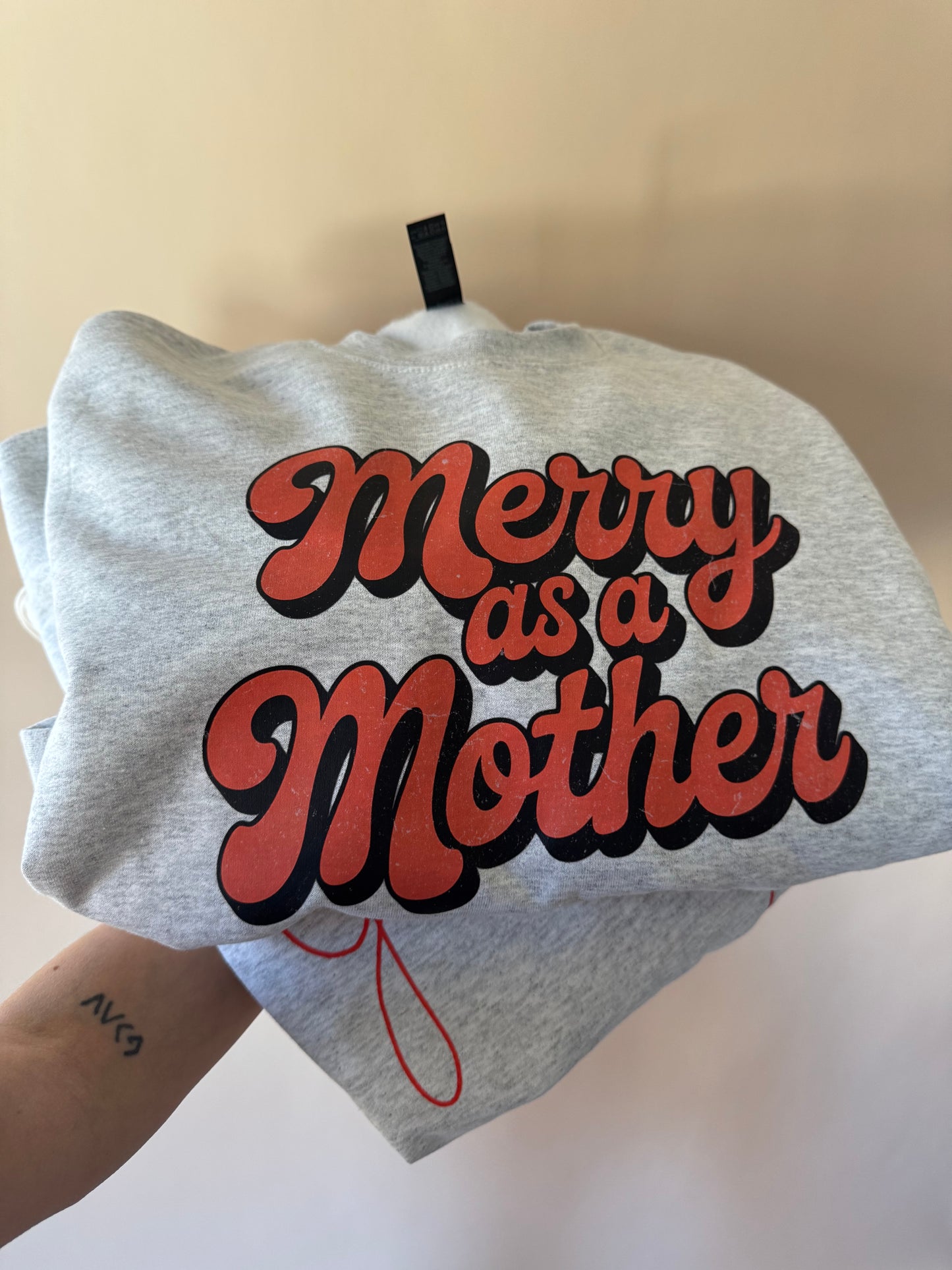 Merry as a Mother Crewneck, Holiday Crewneck for Mom