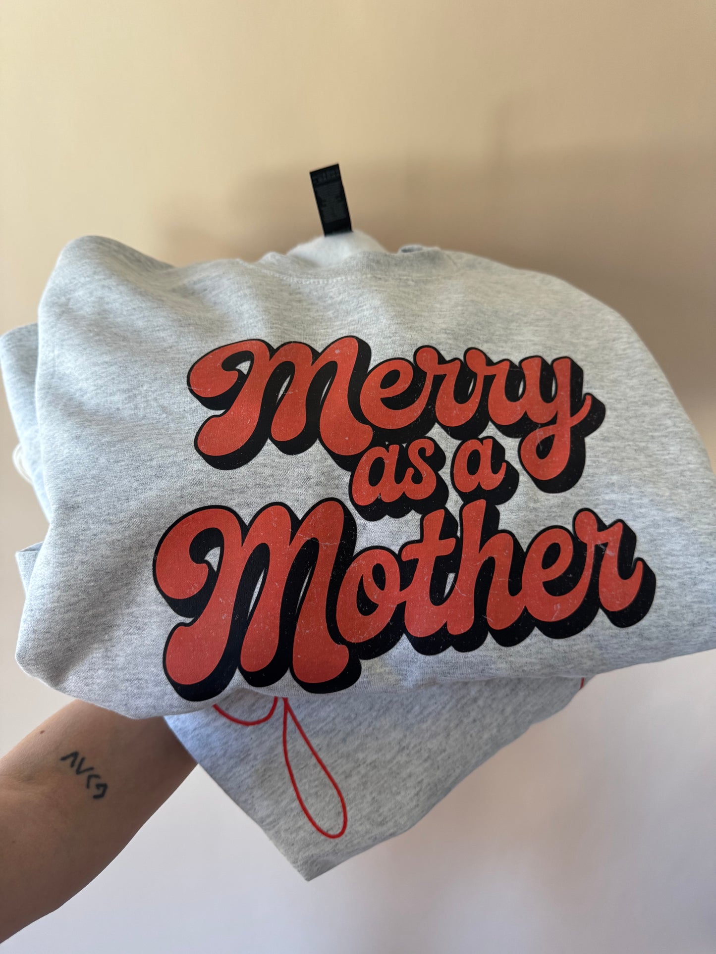 Merry as a Mother Crewneck, Holiday Crewneck for Mom