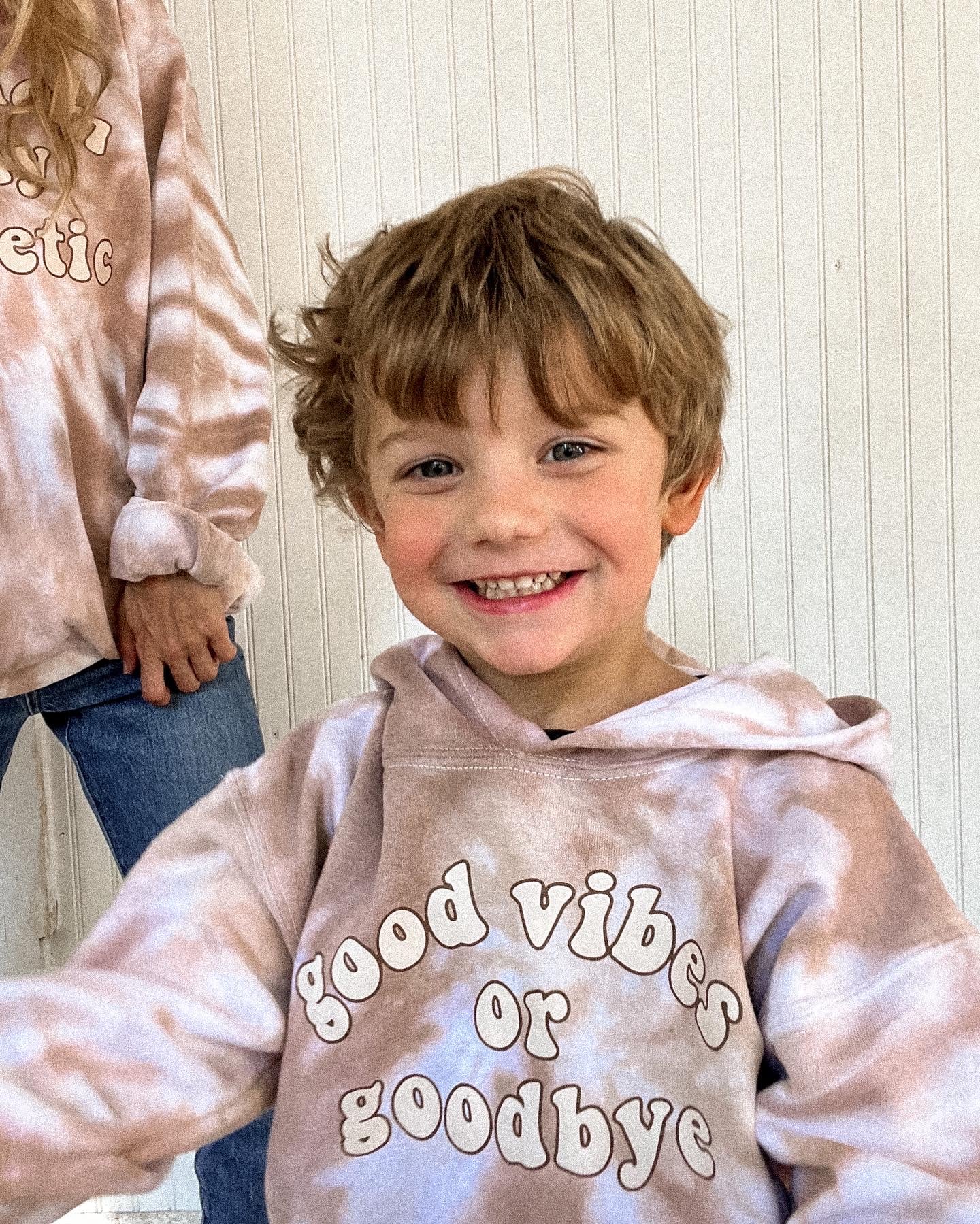 Good Vibes Shirt, Toddler Boy Sweatshirt, Birthday Gift for Toddler Boy, Christmas Idea for Kids, Matching Fall Sweatshirt for Boys, Trendy