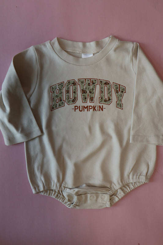 6-9M HOWDY LONGSLV ROMPER