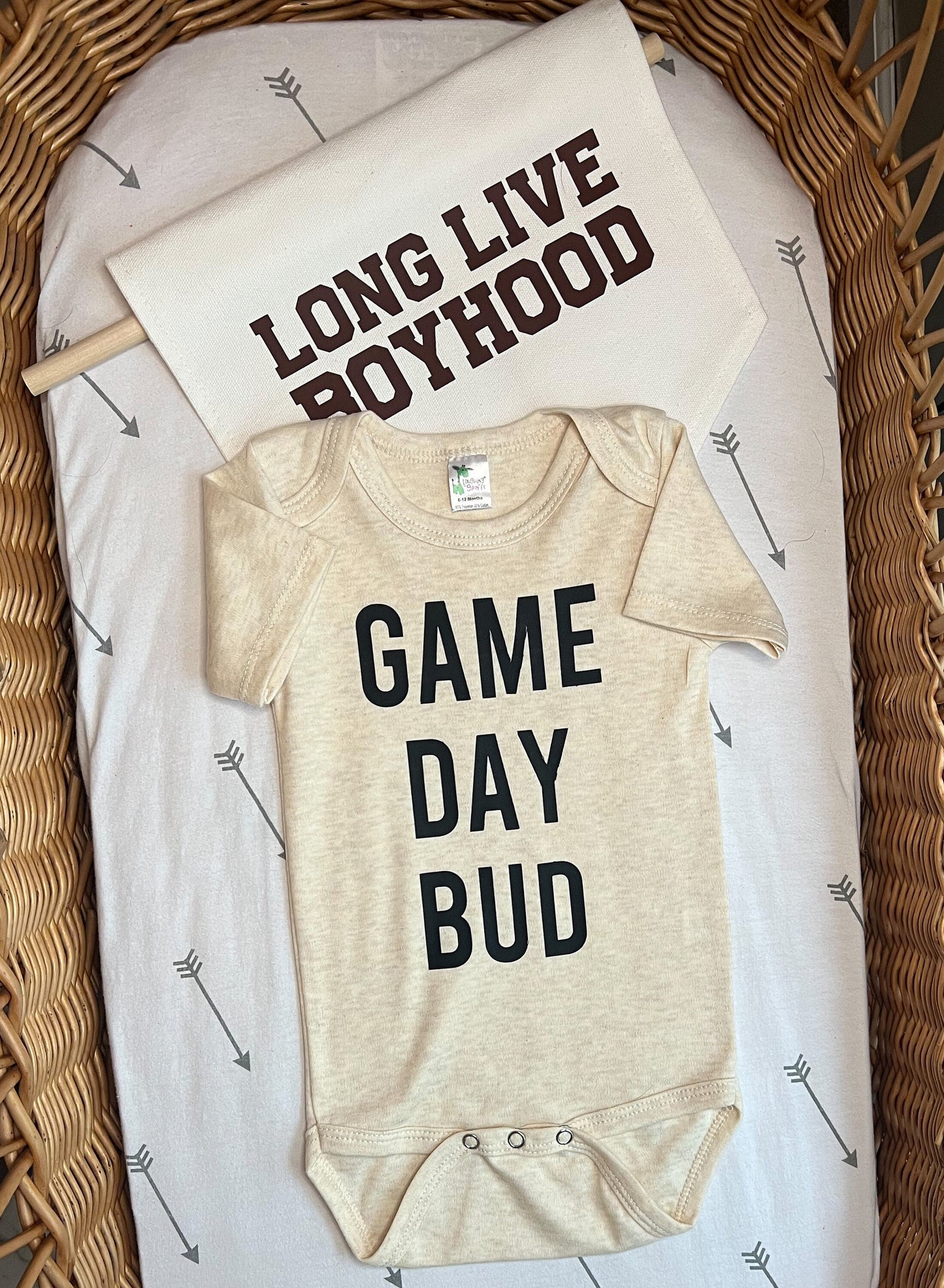 GAME DAY BUD Baby Football Outfit, On Sundays I Watch Football With Daddy Shirt, My First Football Season, Unisex Baby Football Outfit, Gift