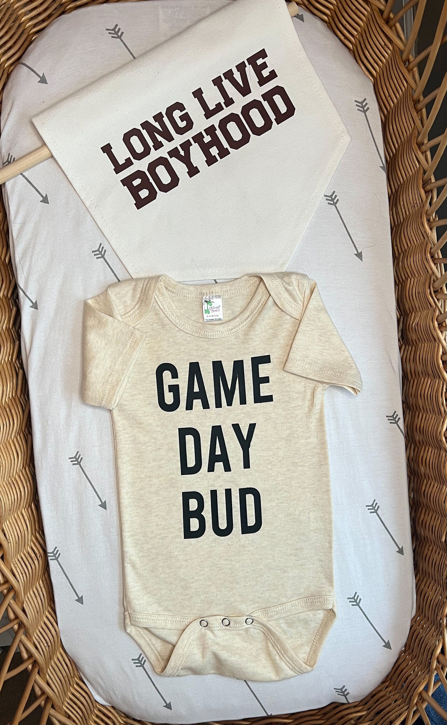 GAME DAY BUD Baby Football Outfit, On Sundays I Watch Football With Daddy Shirt, My First Football Season, Unisex Baby Football Outfit, Gift