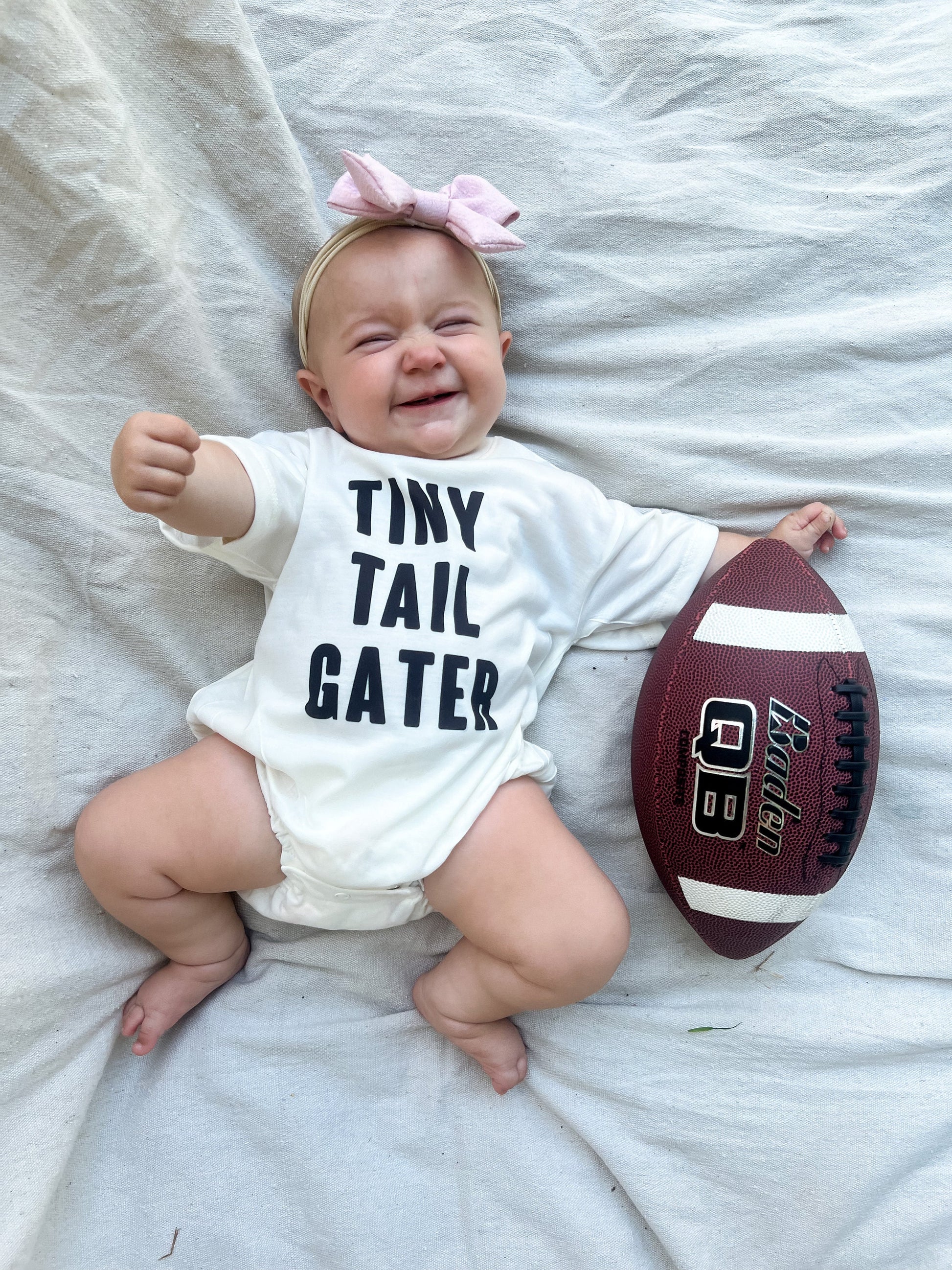 Football Baby Romper, Bubble Romper Football Tee, On Sundays I Watch Football With Daddy Shirt, First Football Season, Unisex Baby Football