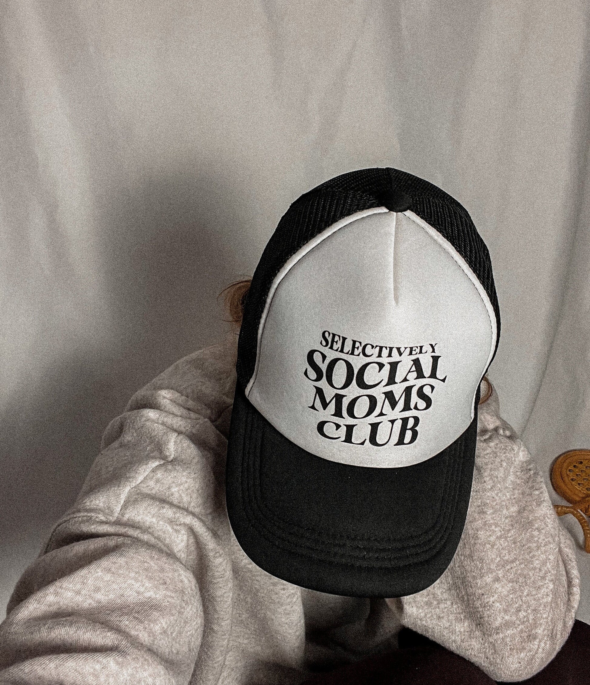 selectively social moms club hat | black trucker hat for moms | gift for mom | Best xmasgift for moms