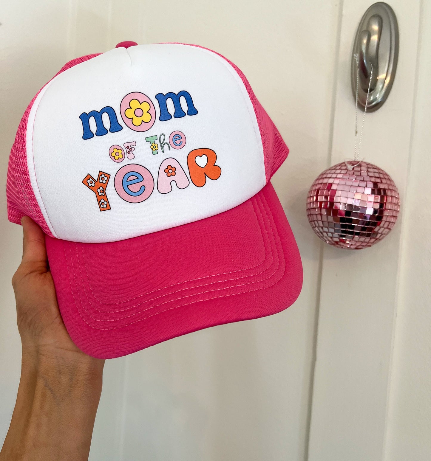 Mom of the Year Trucker Hat, Mama Trucker Hat, NEON Trucker Hat Women, GIFT for Her, Trendy Trucker Hats for Women, Mothers Day Gift Mom