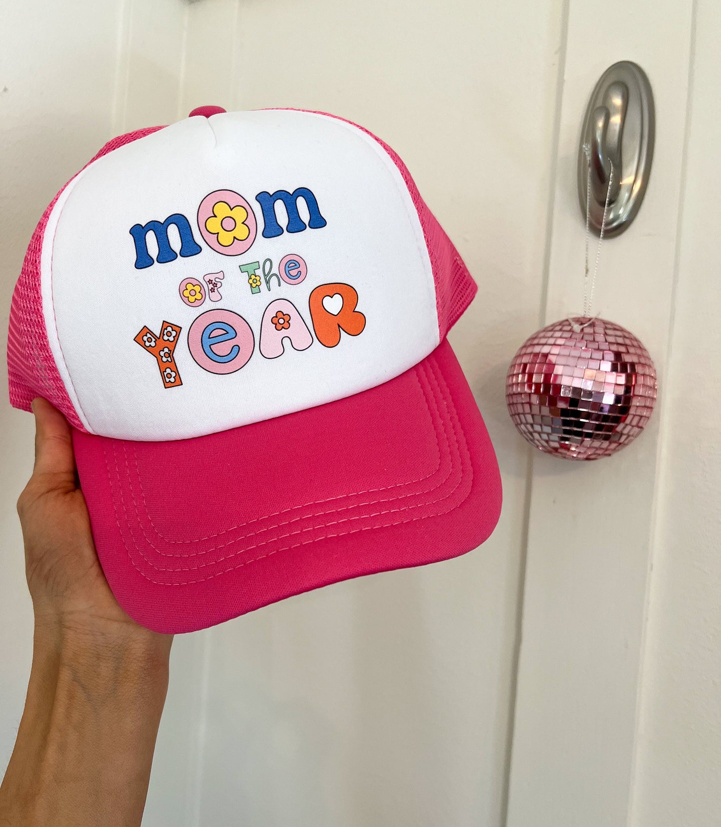 Mom of the Year Trucker Hat, Mama Trucker Hat, NEON Trucker Hat Women, GIFT for Her, Trendy Trucker Hats for Women, Mothers Day Gift Mom