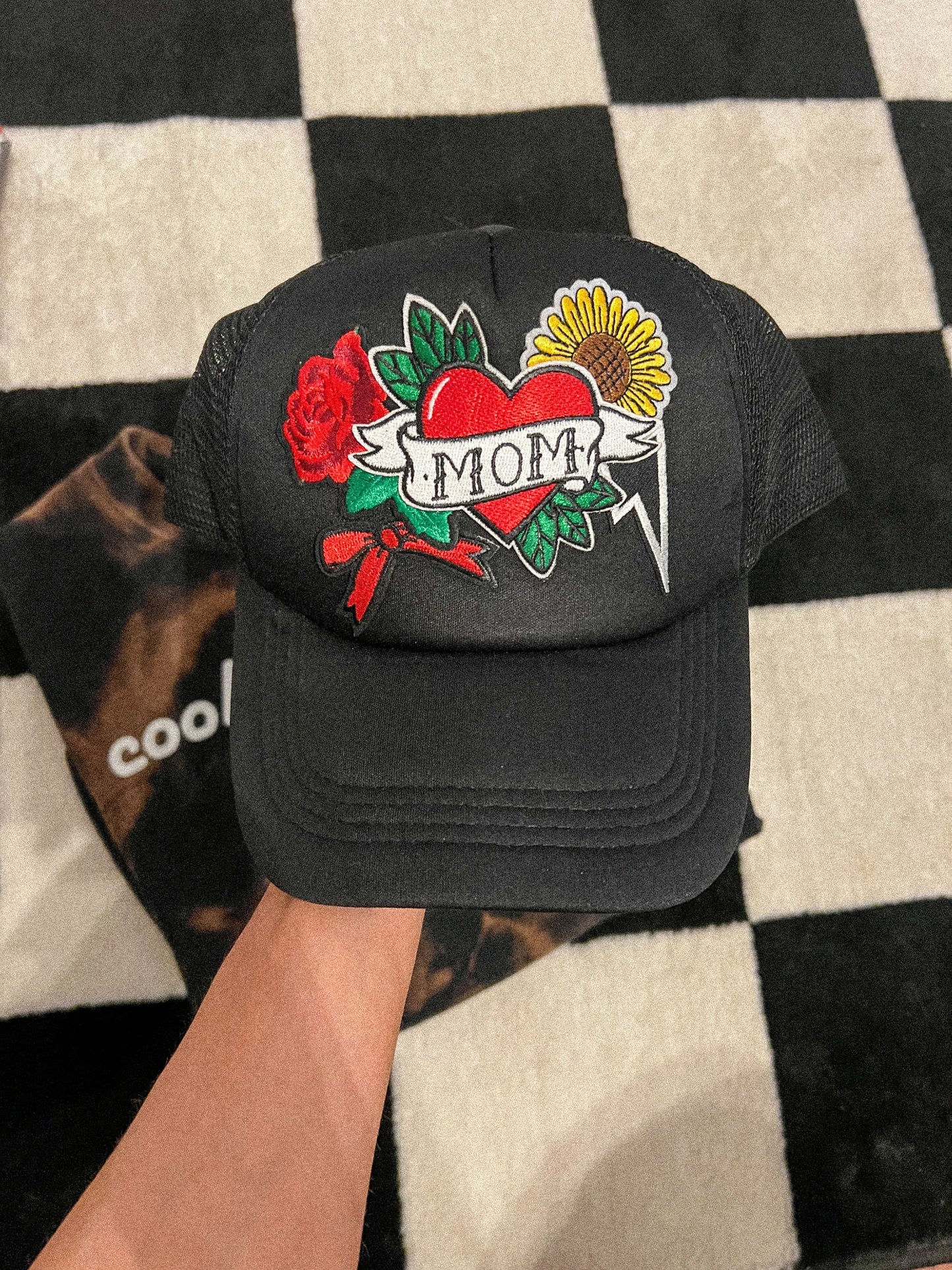 Patch Mom Trucker Hat, Trendy Mama Hat, Aesthetic Mom Gift, Gift for Mom, Mother's Day Gift for Mom, New Mom Gift, Baby Shower Gift, Super