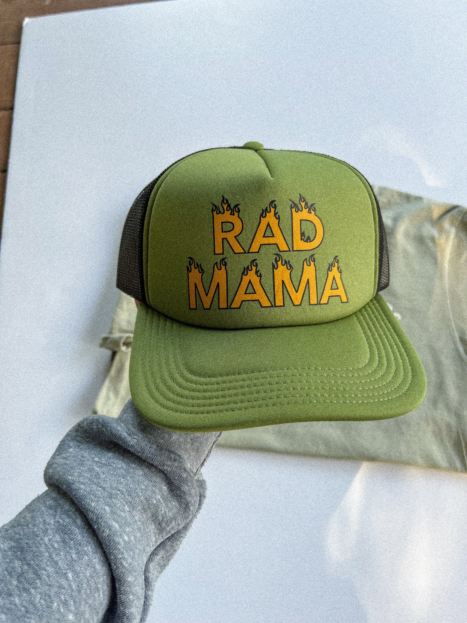 Rad Mom Trucker Hat, Trendy Mama Hat, Aesthetic Mom Gift, Gift for Mom, Mother’s Day Gift for Mom, New Mom Gift, Baby Shower Gift