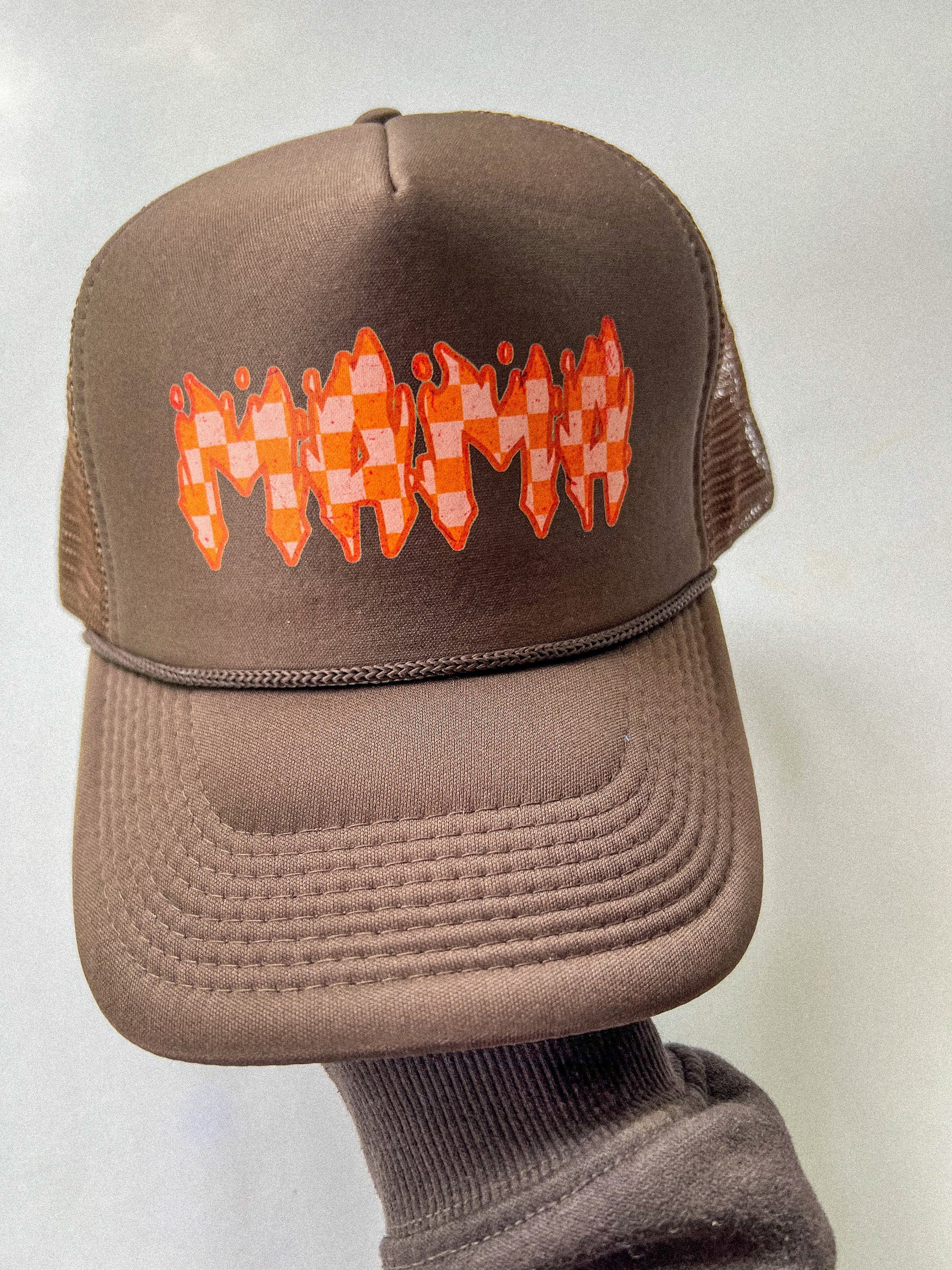 Mama Trucker Hat, Checkered Mama Trucker Hat, Trendy Trucker Hat, Gift for Mom, Summer Trucker Hat for Women, Gift Women Trucker Hat, Moms