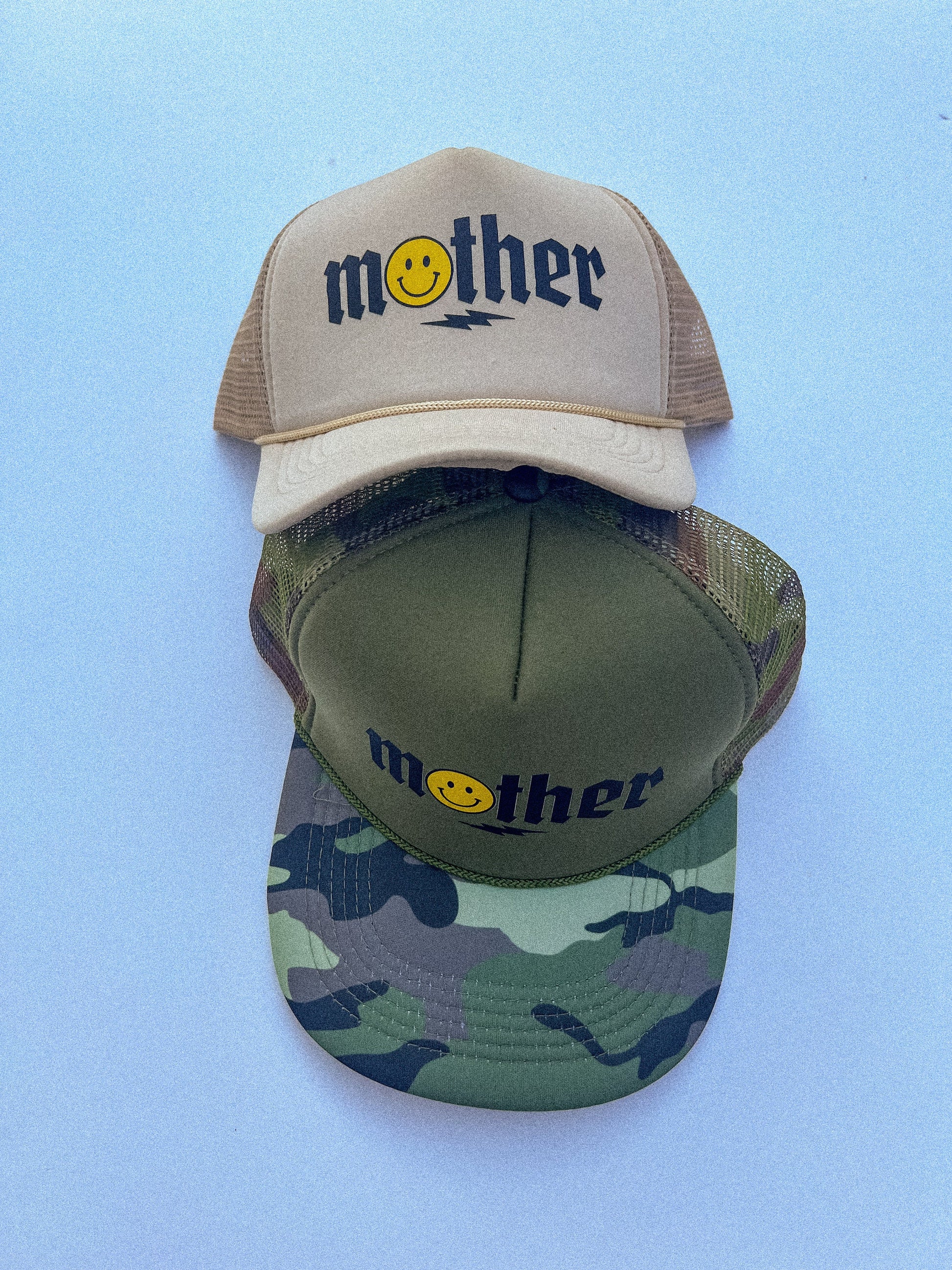 MOTHER Trucker Hat, Mama Trucker Hat, Beige Trucker Hat Women, Best Gifts for Mom, Mother's Day Gift for Mom, Camo Trucker Hat for Moms