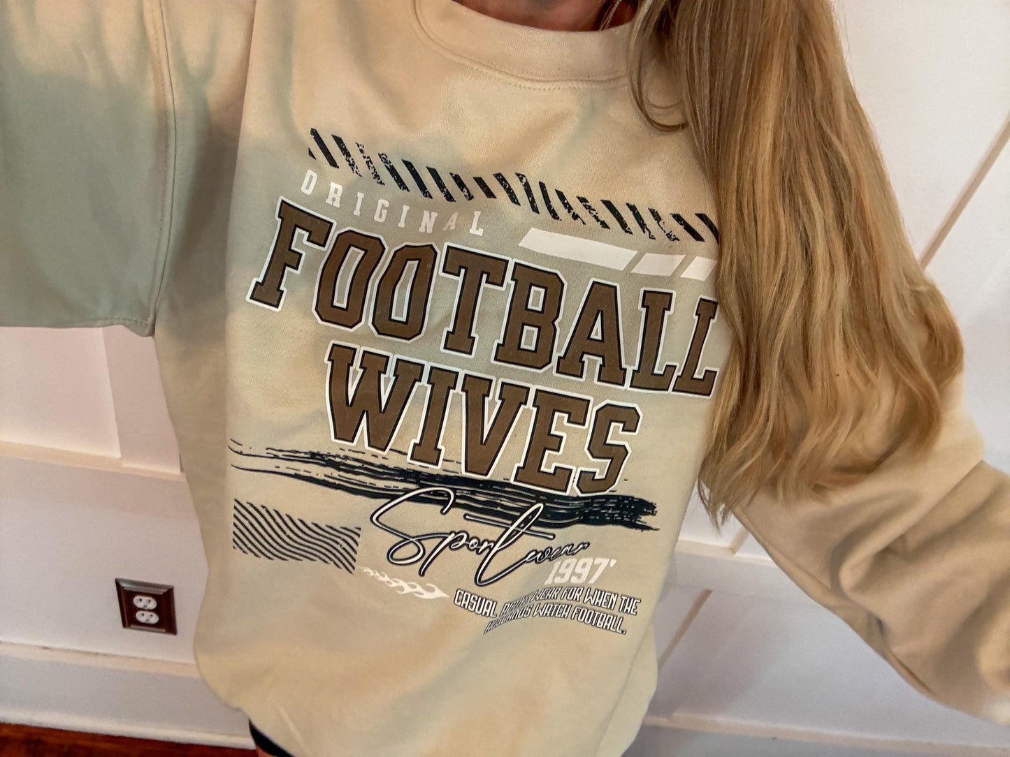 Football Mom Sweatshirt, Womens Football Shirt, Trendy Fall Sweatshirt, Wife Sweatshirt, Gift For Wife, Funny Women's Sweatshirt, Sports