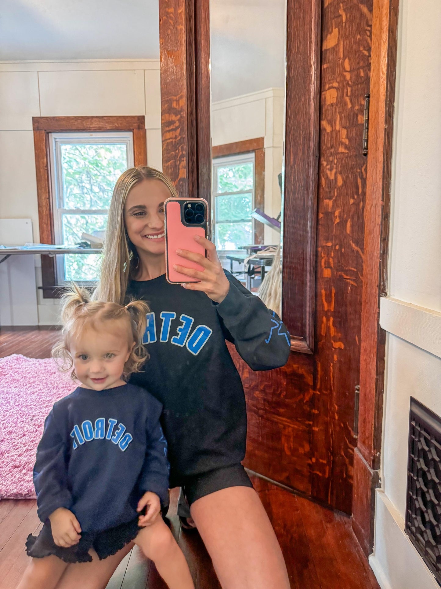 Matching Mama and Mini Sweatshirts, FOOTBALL Sweatshirts, Mother Daughter Shirts, Baby Girl Football Sweatshirts, New Mom Gifts Football