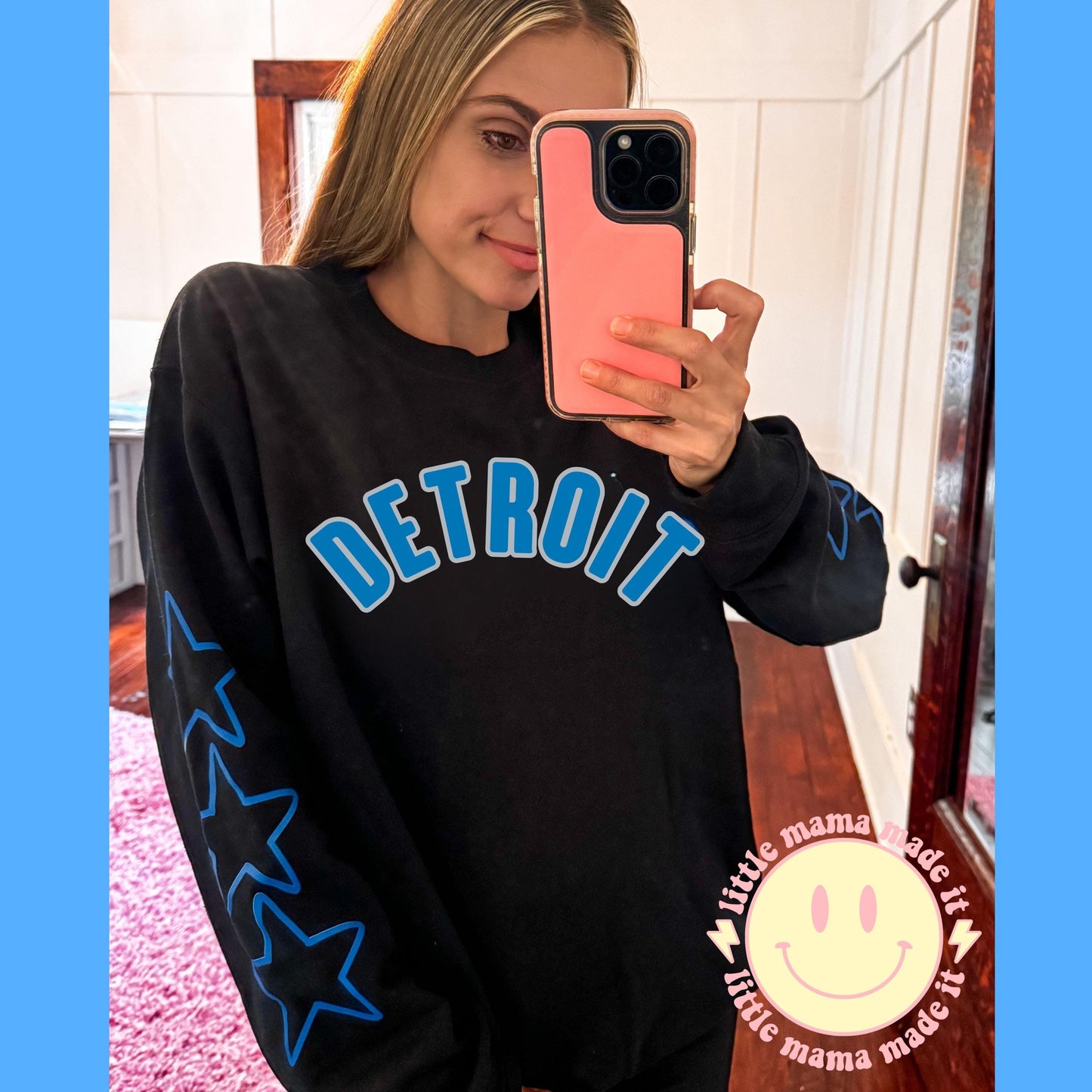 Football Sweatshirt, Football Sweatshirt for Women, Custom Football Shirt, Detroit Sweatshirt, Custom City Sweatshirt, Gift for Women,