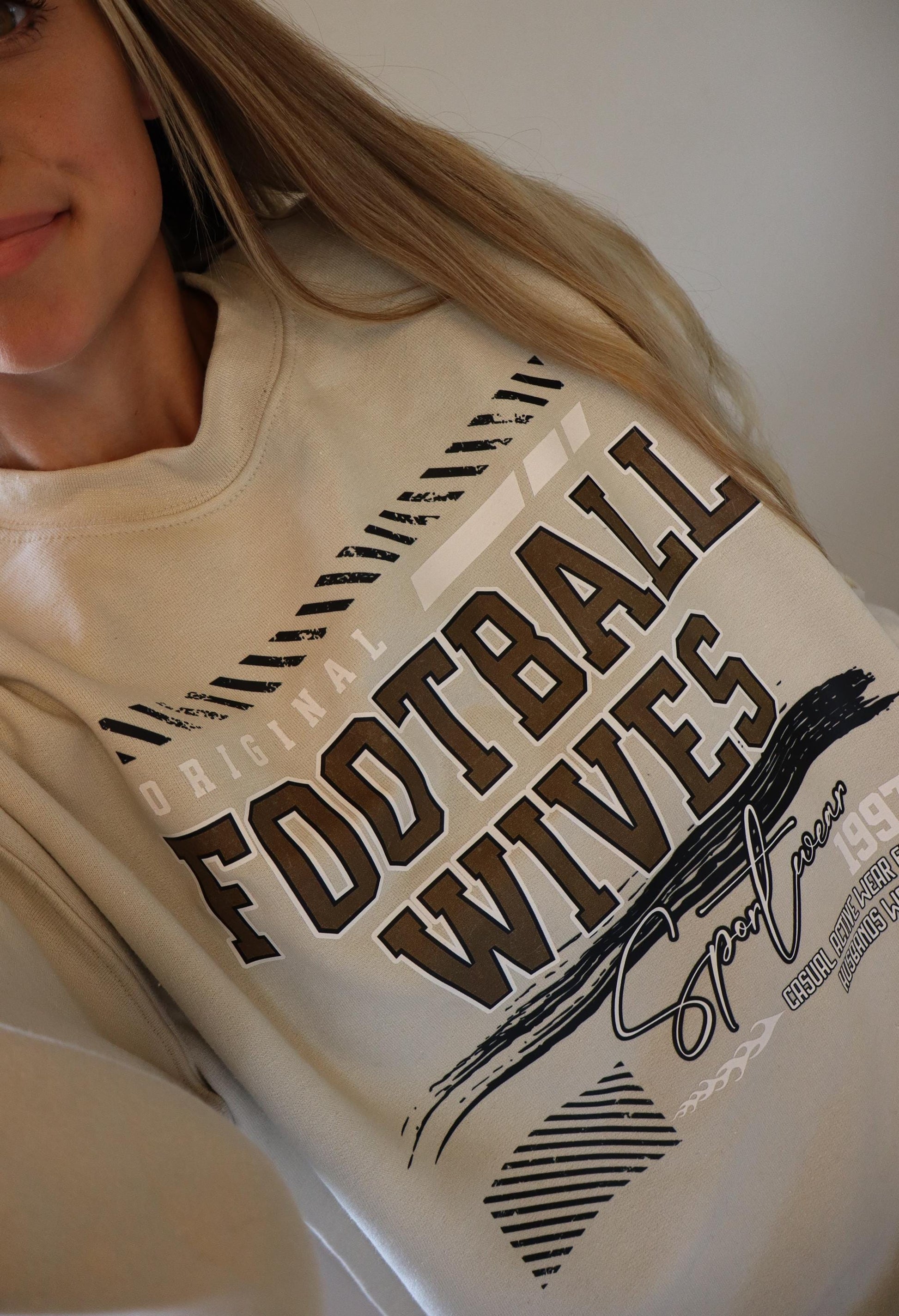 Football Mom Sweatshirt, Womens Football Shirt, Trendy Fall Sweatshirt, Wife Sweatshirt, Gift For Wife, Funny Women's Sweatshirt, Sports